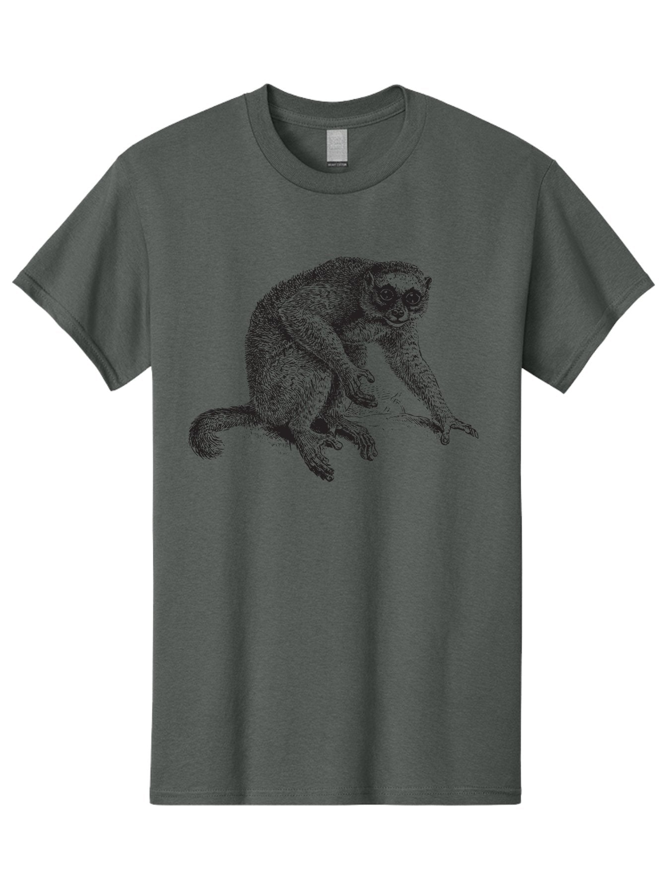 Lemur-Illustration Men'S Graphic Tee, 100% Cotton, Comfortable Casual Summer Wear, Machine Washable, Lemur On A Branch, Wildlife Art, Primate Illustration, Exotic Animal, Detailed Drawing, Furry Creature Aad904 12