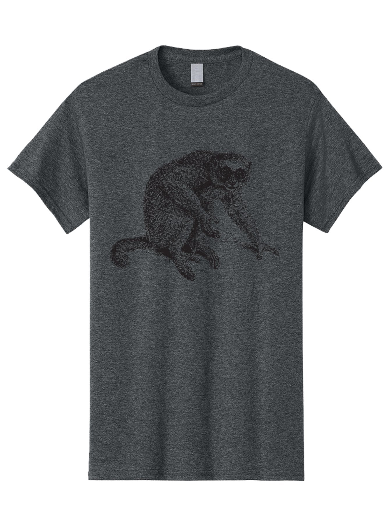 Lemur-Illustration Men'S Graphic Tee, 100% Cotton, Comfortable Casual Summer Wear, Machine Washable, Lemur On A Branch, Wildlife Art, Primate Illustration, Exotic Animal, Detailed Drawing, Furry Creature Aad904