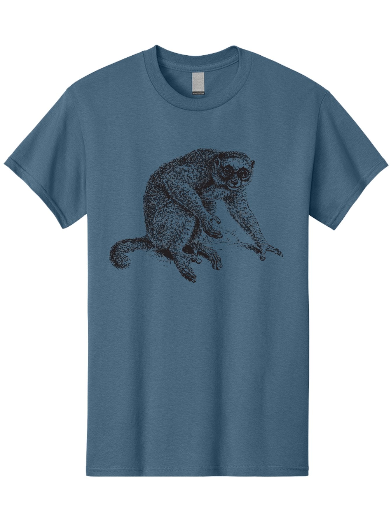 Lemur-Illustration Men'S Graphic Tee, 100% Cotton, Comfortable Casual Summer Wear, Machine Washable, Lemur On A Branch, Wildlife Art, Primate Illustration, Exotic Animal, Detailed Drawing, Furry Creature Aad904 14