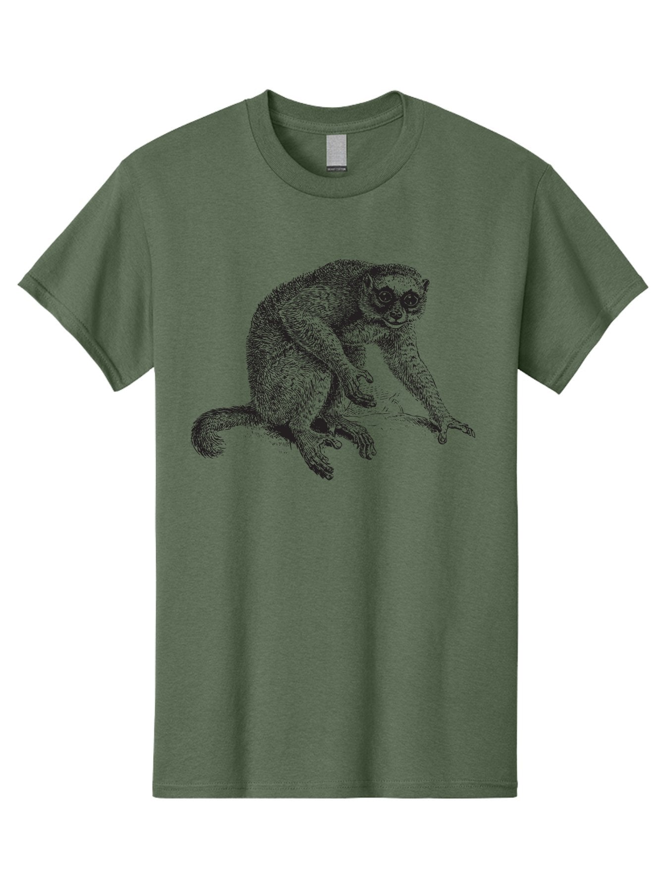 Lemur-Illustration Men'S Graphic Tee, 100% Cotton, Comfortable Casual Summer Wear, Machine Washable, Lemur On A Branch, Wildlife Art, Primate Illustration, Exotic Animal, Detailed Drawing, Furry Creature Aad904 8