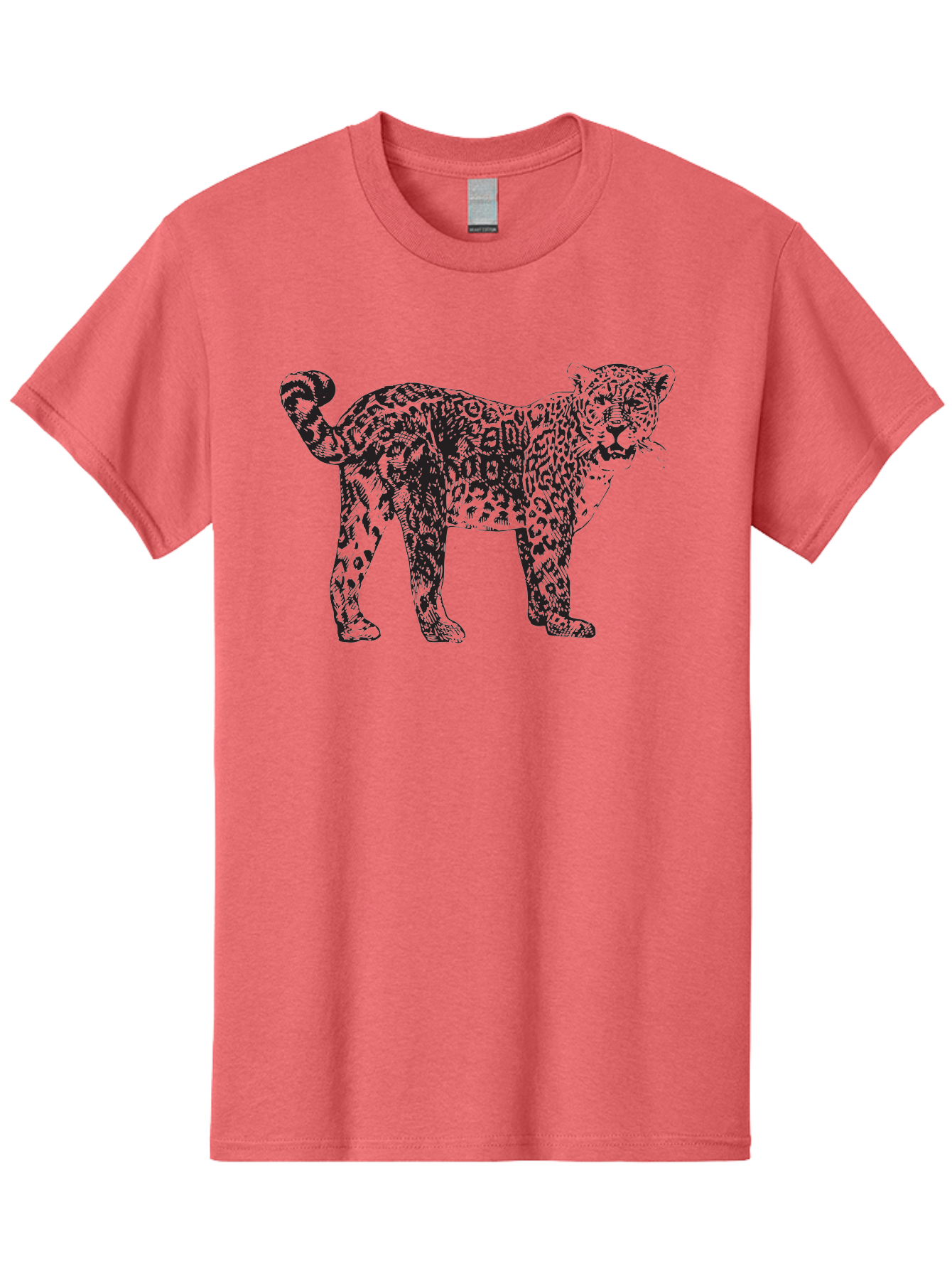 Leopard Men'S Graphic Tee, 100% Cotton, Comfortable Casual Summer Wear, Machine Washable, Spotted Leopard, Wild Cat, Animal Print, Leopard Illustration, Graphic Design, Bold Artwork, Fierce Animal, Detailed Texture, Wildlife Art Aad907 19