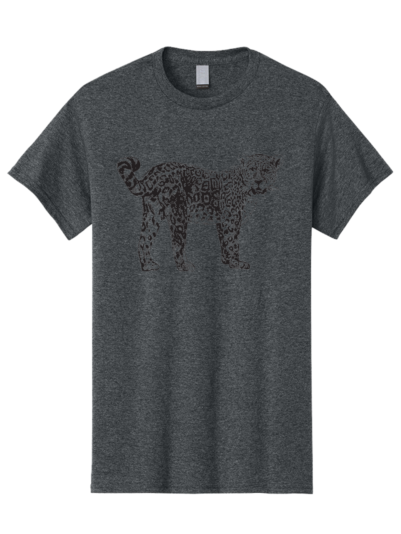 Leopard Men'S Graphic Tee, 100% Cotton, Comfortable Casual Summer Wear, Machine Washable, Spotted Leopard, Wild Cat, Animal Print, Leopard Illustration, Graphic Design, Bold Artwork, Fierce Animal, Detailed Texture, Wildlife Art Aad907 25