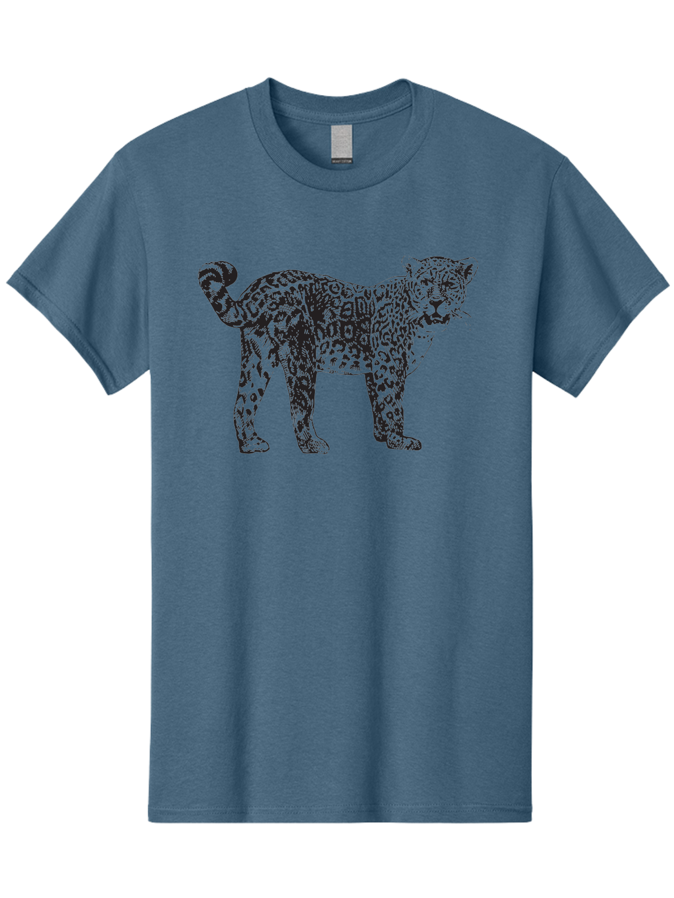 Leopard Men'S Graphic Tee, 100% Cotton, Comfortable Casual Summer Wear, Machine Washable, Spotted Leopard, Wild Cat, Animal Print, Leopard Illustration, Graphic Design, Bold Artwork, Fierce Animal, Detailed Texture, Wildlife Art Aad907 17