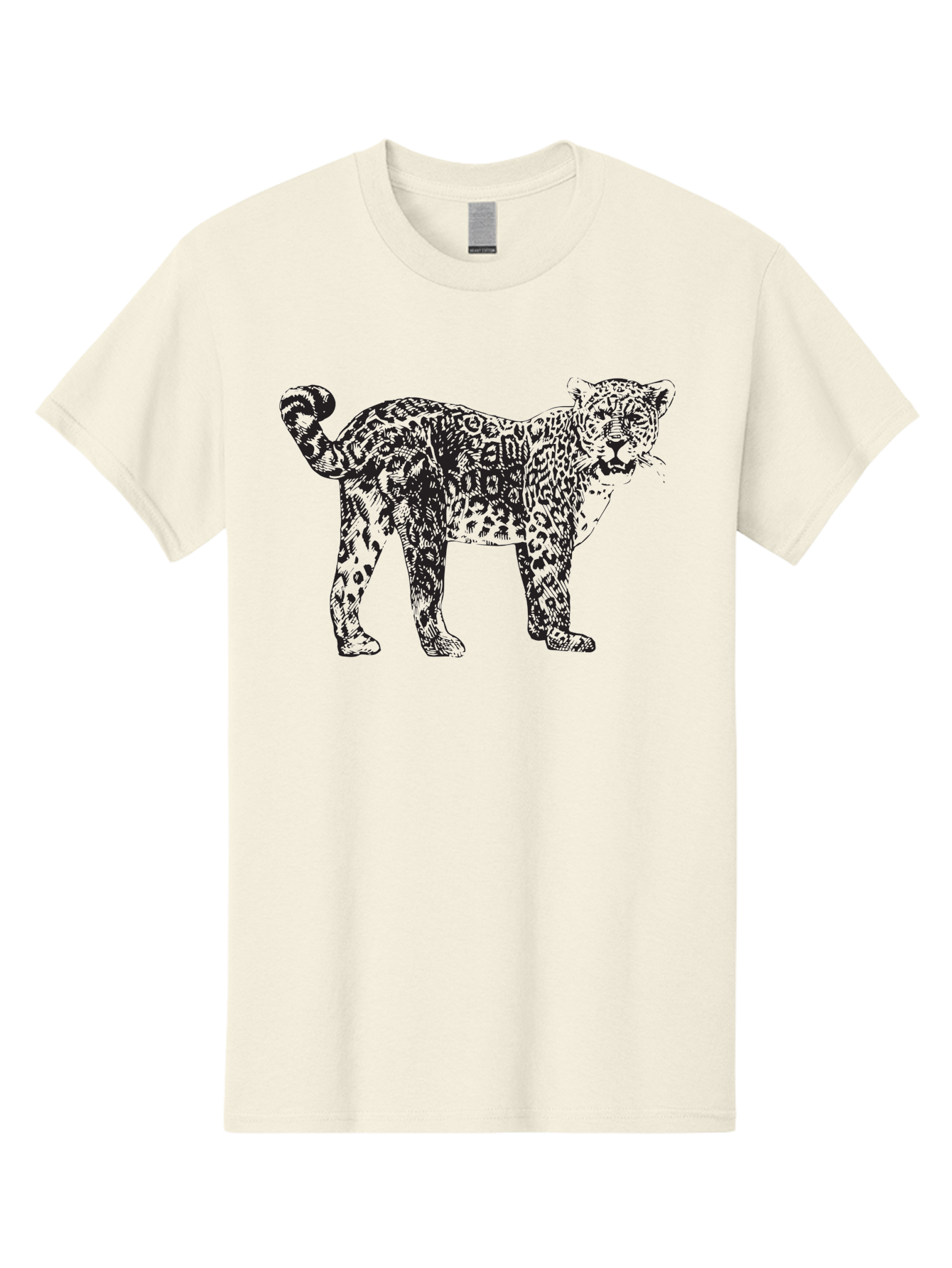 Leopard Men'S Graphic Tee, 100% Cotton, Comfortable Casual Summer Wear, Machine Washable, Spotted Leopard, Wild Cat, Animal Print, Leopard Illustration, Graphic Design, Bold Artwork, Fierce Animal, Detailed Texture, Wildlife Art Aad907 15