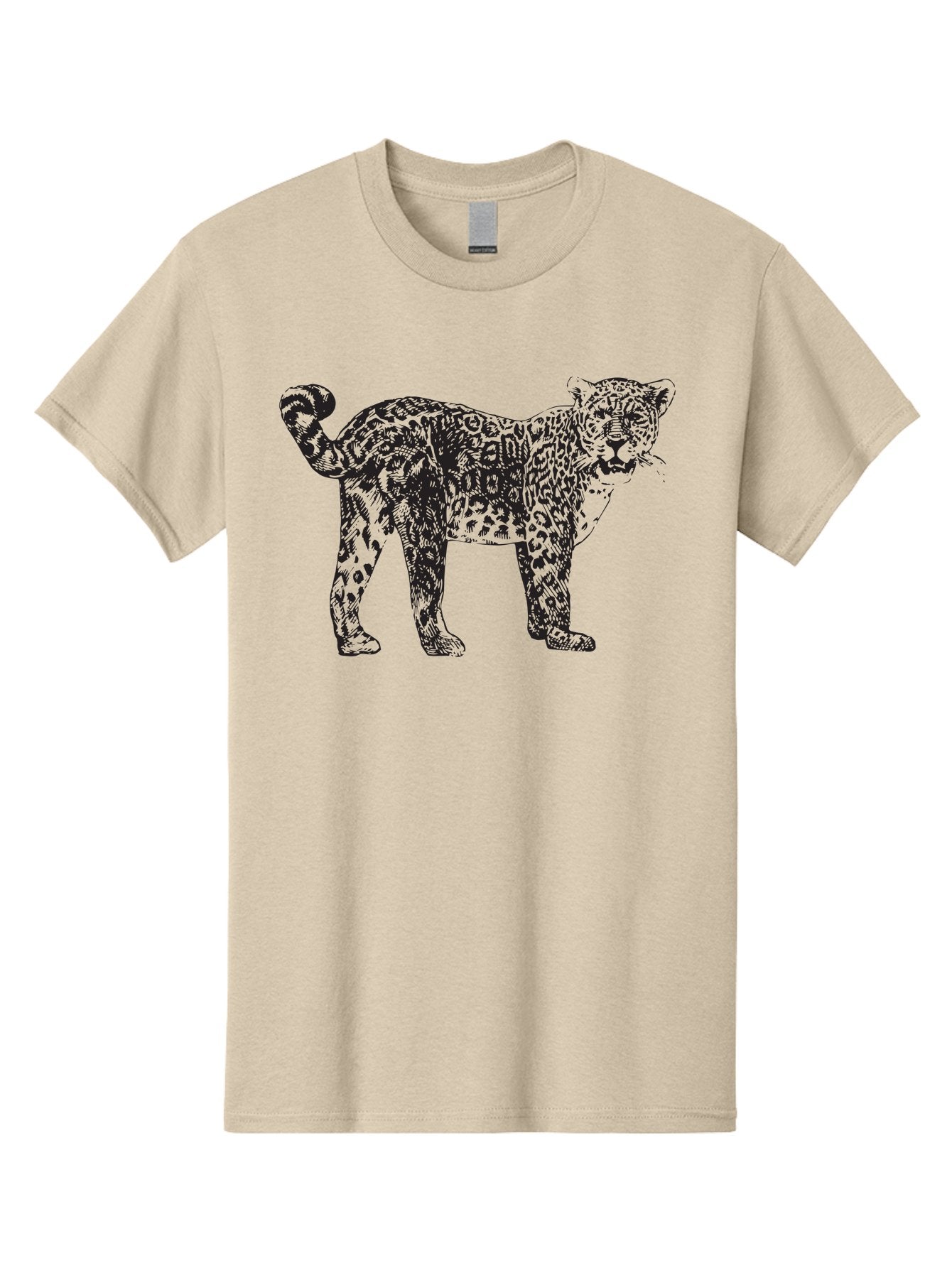 Leopard Men'S Graphic Tee, 100% Cotton, Comfortable Casual Summer Wear, Machine Washable, Spotted Leopard, Wild Cat, Animal Print, Leopard Illustration, Graphic Design, Bold Artwork, Fierce Animal, Detailed Texture, Wildlife Art Aad907 15