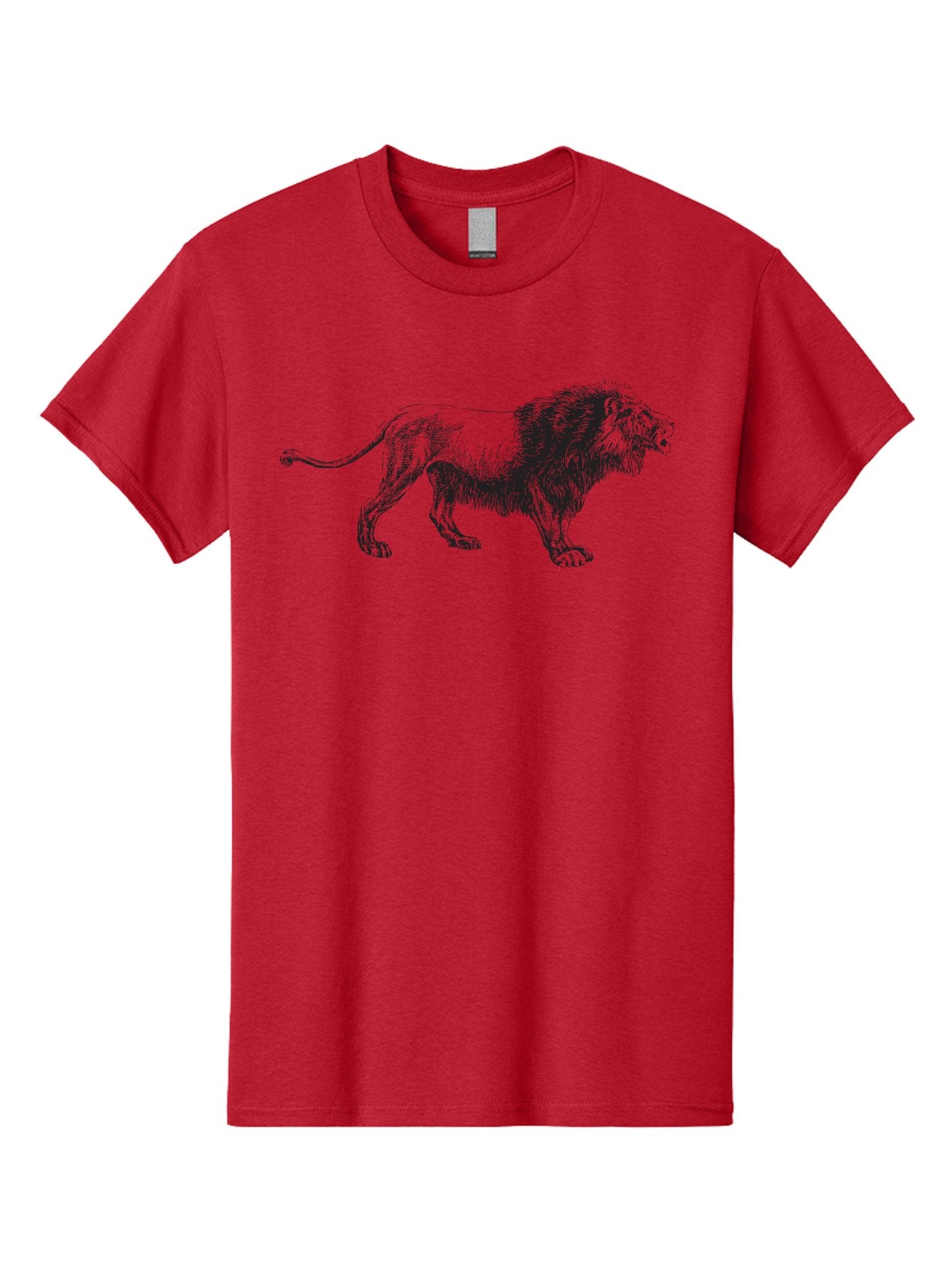 Lion Men'S Graphic Tee, 100% Cotton, Comfortable Casual Summer Wear, Machine Washable, Lion Silhouette, Majestic Animal, Wildlife Art, Fierce Creature, King Of The Jungle, Powerful Mane, Detailed Illustration, Wild Beauty, Aad909 10