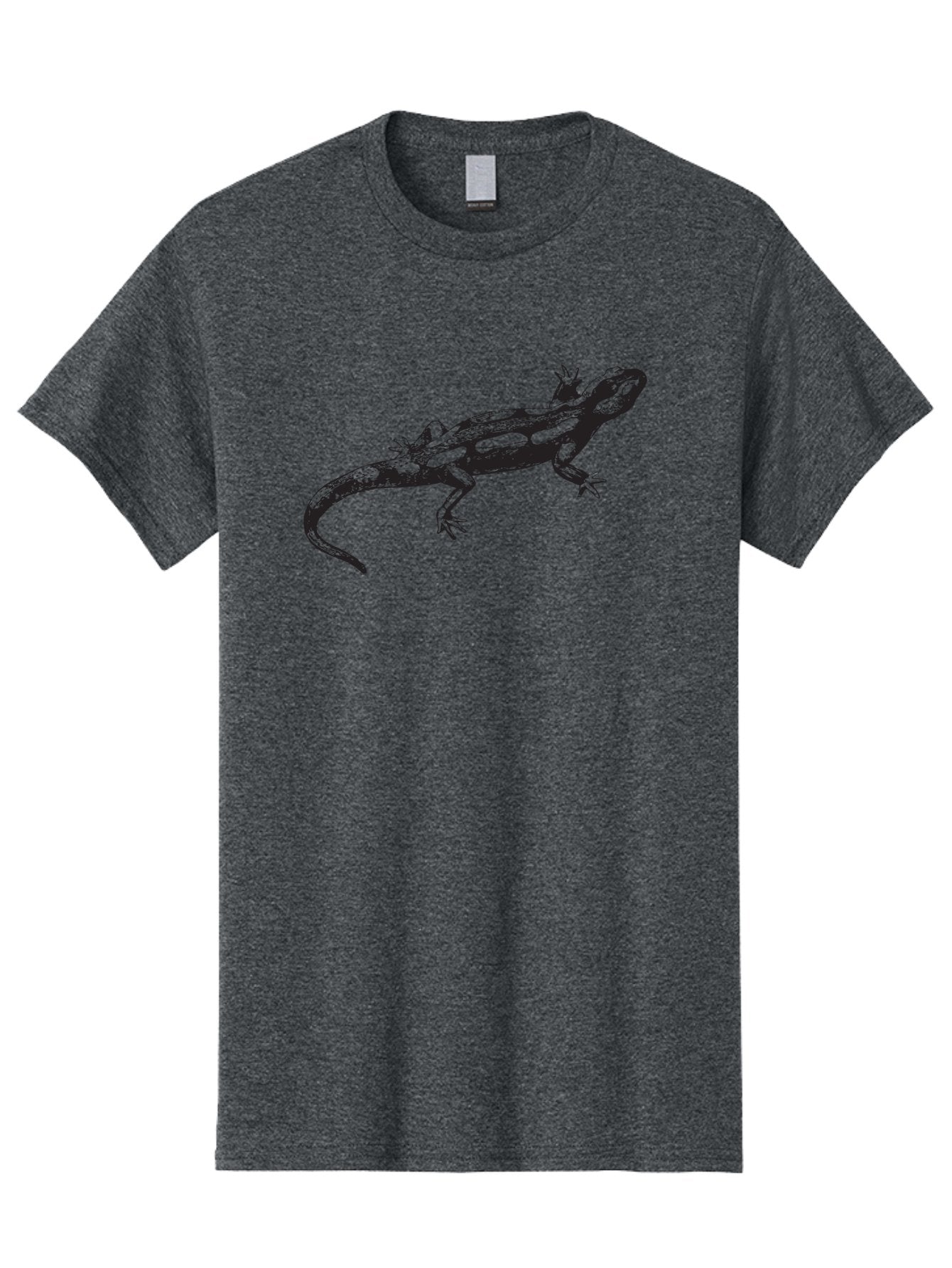 Lizard-1 Men'S Graphic Tee, 100% Cotton, Comfortable Casual Summer Wear, Machine Washable, Lizard Graphic, Reptile Illustration, Wildlife Art, Scaly Texture, Cold-Blooded Creature, Primitive Design, Detailed Drawing, Black Silhouette Aad910
