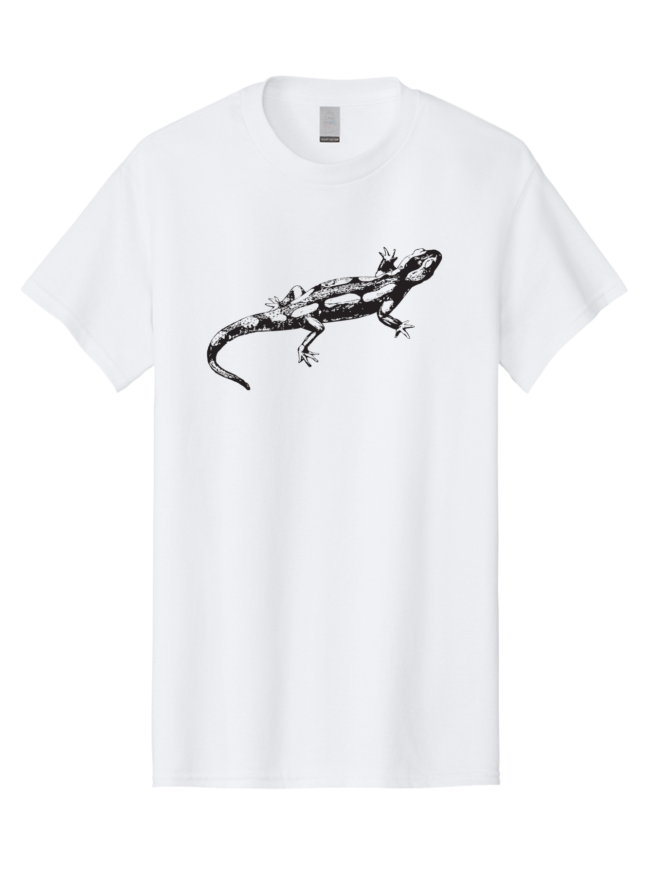 Lizard-1 Men'S Graphic Tee, 100% Cotton, Comfortable Casual Summer Wear, Machine Washable, Lizard Graphic, Reptile Illustration, Wildlife Art, Scaly Texture, Cold-Blooded Creature, Primitive Design, Detailed Drawing, Black Silhouette Aad910