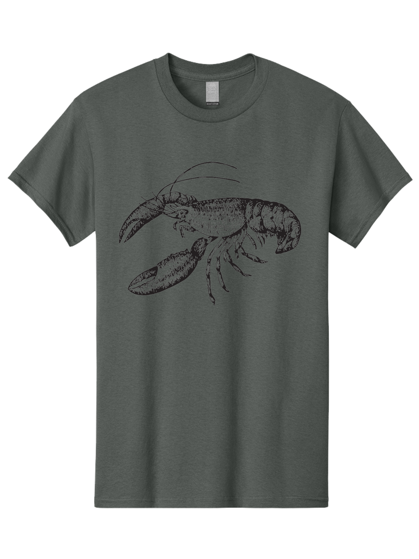Lobster Men'S Graphic Tee, 100% Cotton, Comfortable Casual Summer Wear, Machine Washable, Lobster Illustration, Crustacean Art, Seafood Graphic, Detailed Drawing, Claw Art, Shellfish Design, Black Linework Aad913 23