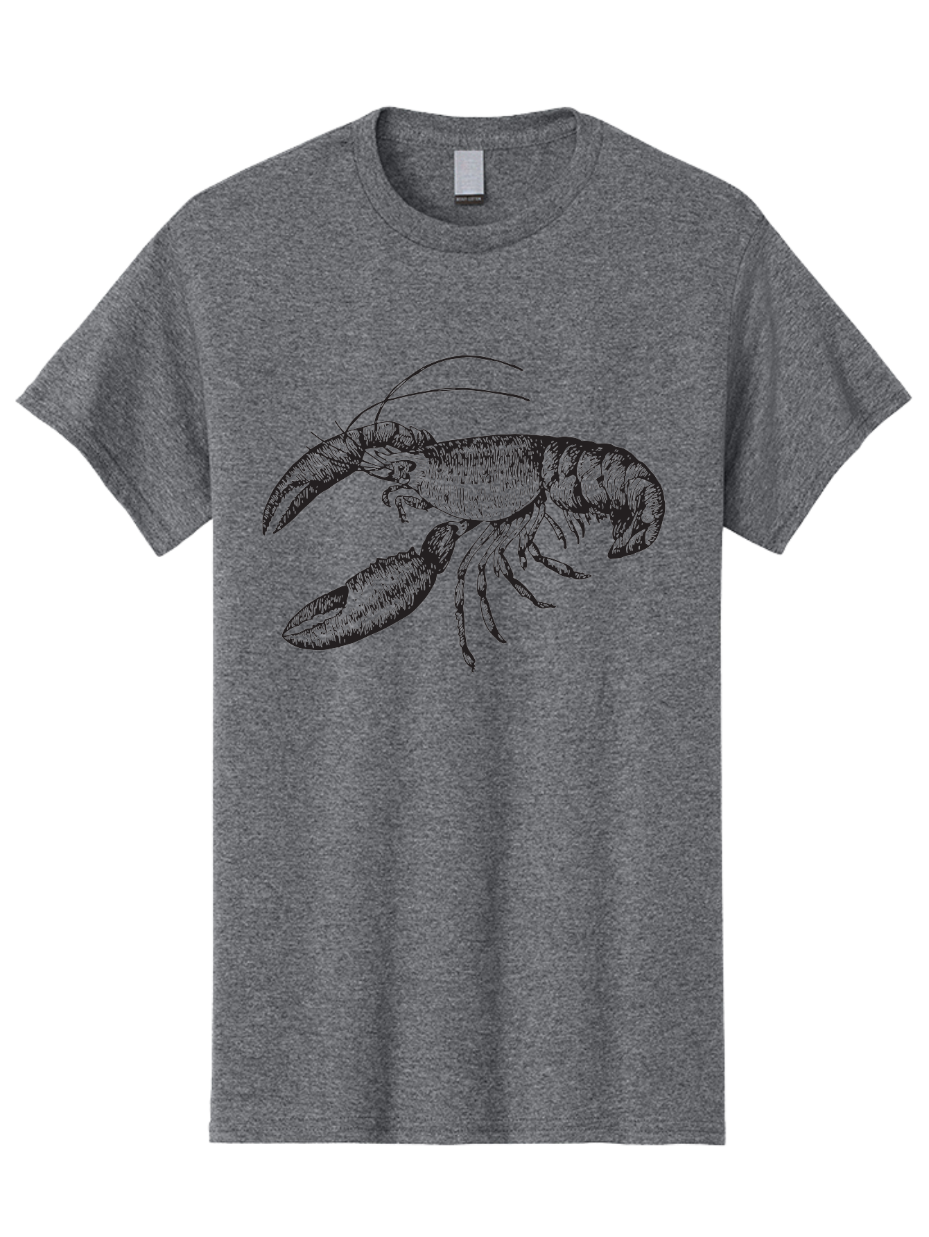 Lobster Men'S Graphic Tee, 100% Cotton, Comfortable Casual Summer Wear, Machine Washable, Lobster Illustration, Crustacean Art, Seafood Graphic, Detailed Drawing, Claw Art, Shellfish Design, Black Linework Aad913 29