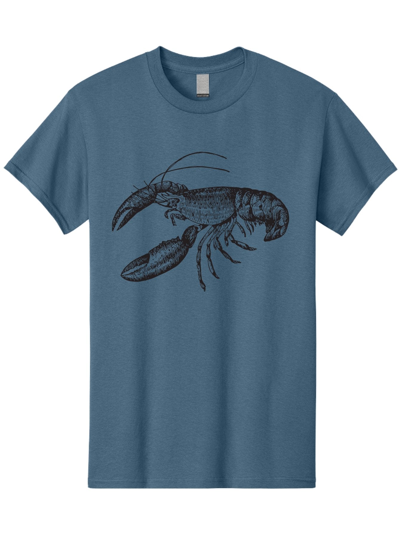 Lobster Men'S Graphic Tee, 100% Cotton, Comfortable Casual Summer Wear, Machine Washable, Lobster Illustration, Crustacean Art, Seafood Graphic, Detailed Drawing, Claw Art, Shellfish Design, Black Linework Aad913 11