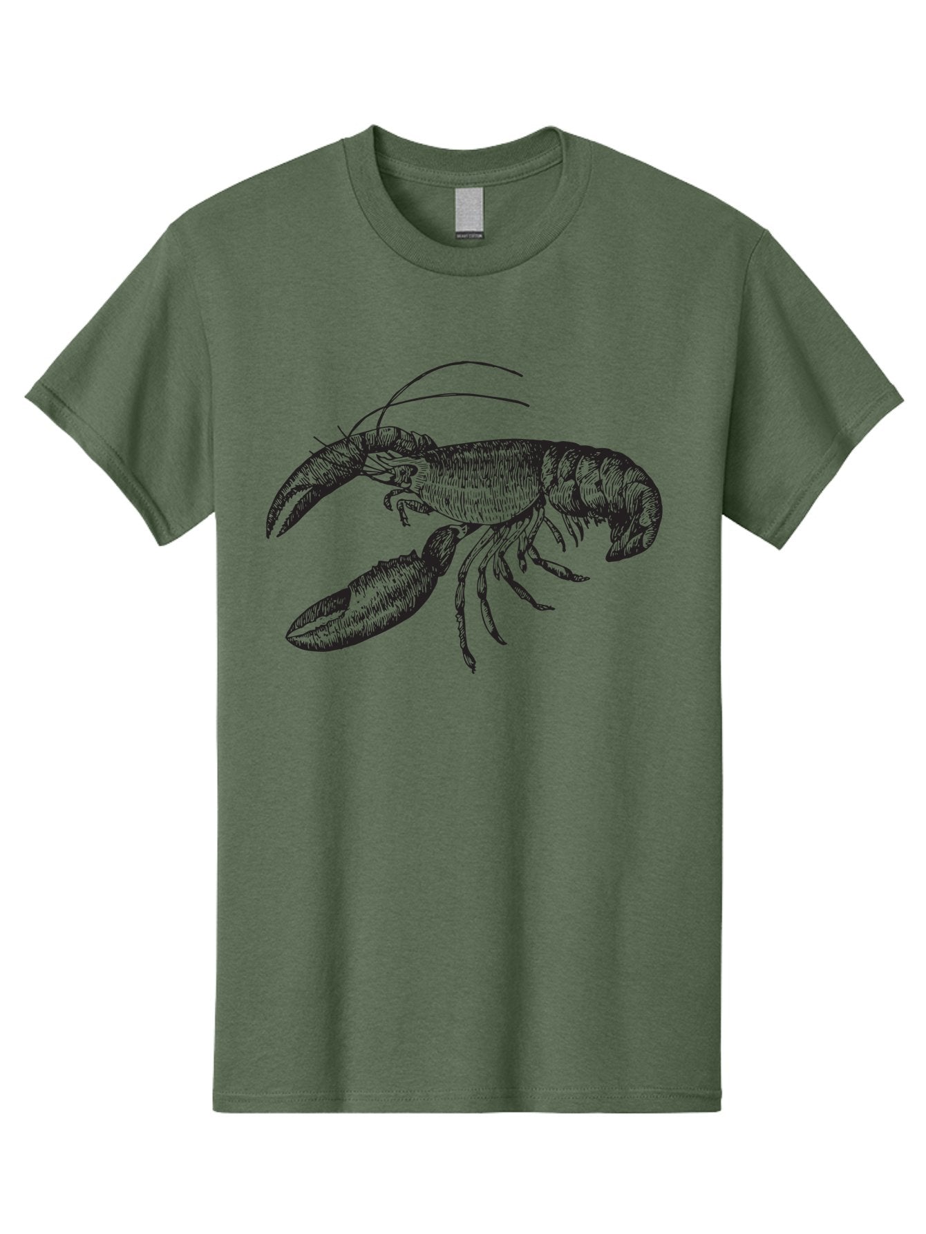 Lobster Men'S Graphic Tee, 100% Cotton, Comfortable Casual Summer Wear, Machine Washable, Lobster Illustration, Crustacean Art, Seafood Graphic, Detailed Drawing, Claw Art, Shellfish Design, Black Linework Aad913 10