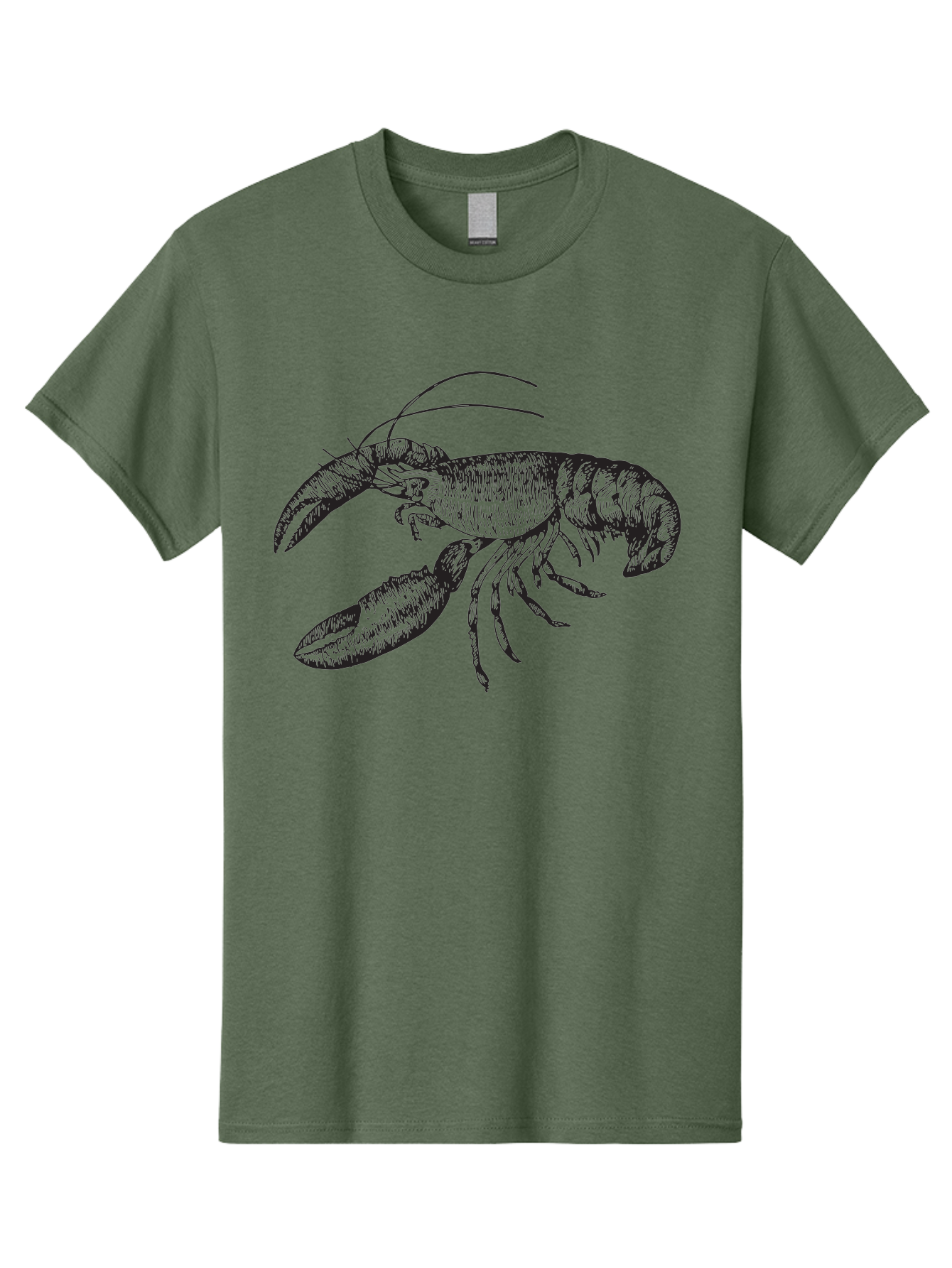 Lobster Men'S Graphic Tee, 100% Cotton, Comfortable Casual Summer Wear, Machine Washable, Lobster Illustration, Crustacean Art, Seafood Graphic, Detailed Drawing, Claw Art, Shellfish Design, Black Linework Aad913 27