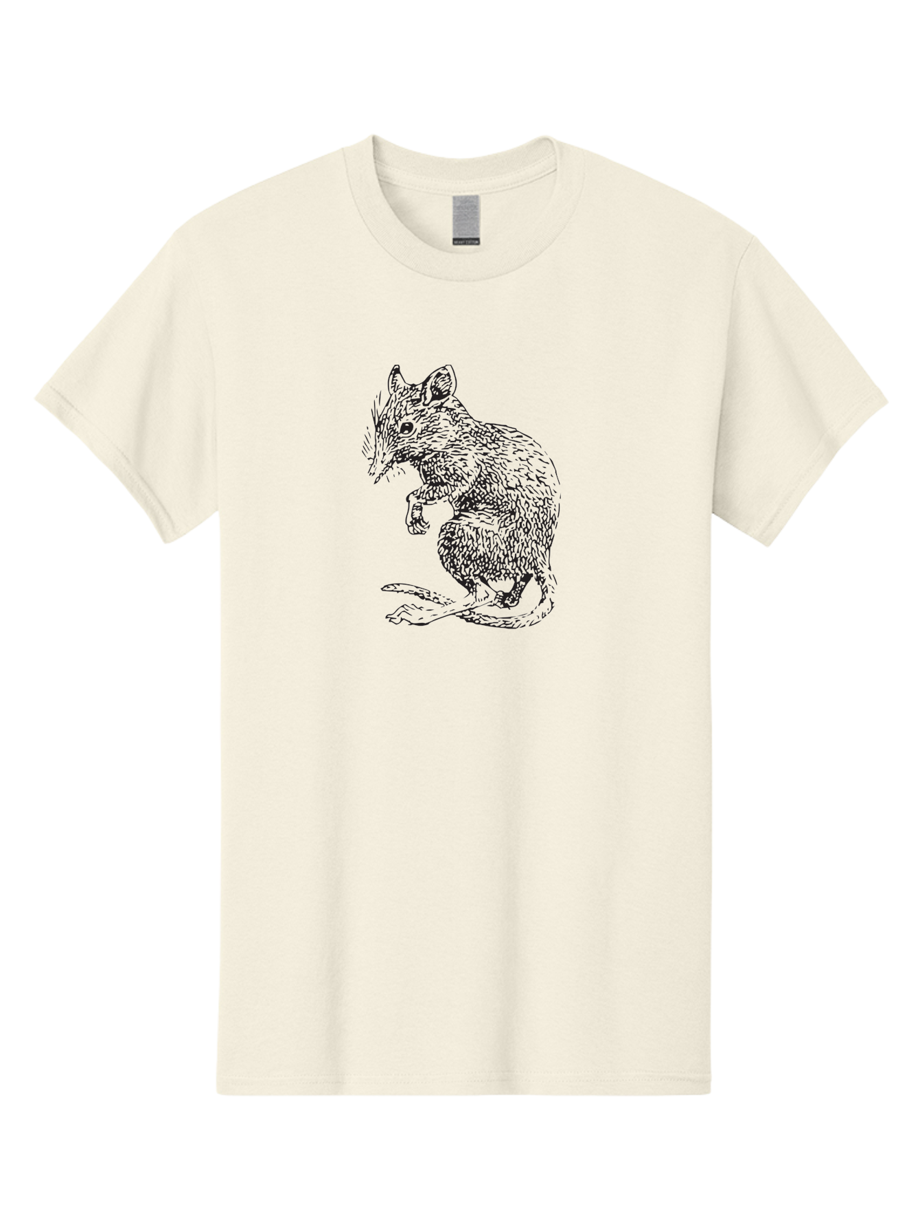 Mouse Men'S Graphic Tee, 100% Cotton, Comfortable Casual Summer Wear, Machine Washable, Mouse Illustration, Rodent Drawing, Small Mammal, Black And White Artwork, Detailed Fur Texture, Whiskers, Cartoon Style, Minimalist Design Aad918 19