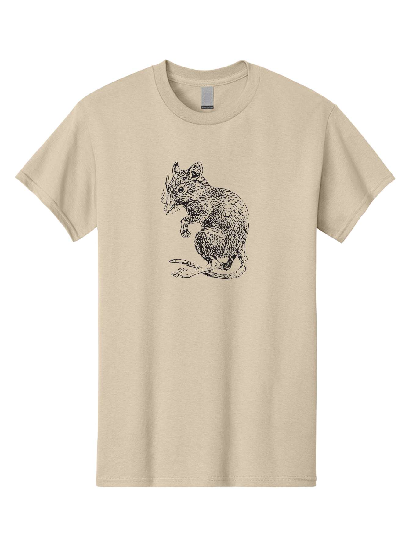 Mouse Men'S Graphic Tee, 100% Cotton, Comfortable Casual Summer Wear, Machine Washable, Mouse Illustration, Rodent Drawing, Small Mammal, Black And White Artwork, Detailed Fur Texture, Whiskers, Cartoon Style, Minimalist Design Aad918 17