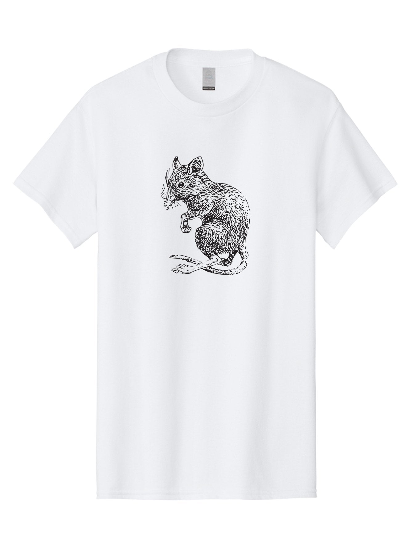 Mouse Men'S Graphic Tee, 100% Cotton, Comfortable Casual Summer Wear, Machine Washable, Mouse Illustration, Rodent Drawing, Small Mammal, Black And White Artwork, Detailed Fur Texture, Whiskers, Cartoon Style, Minimalist Design Aad918 11
