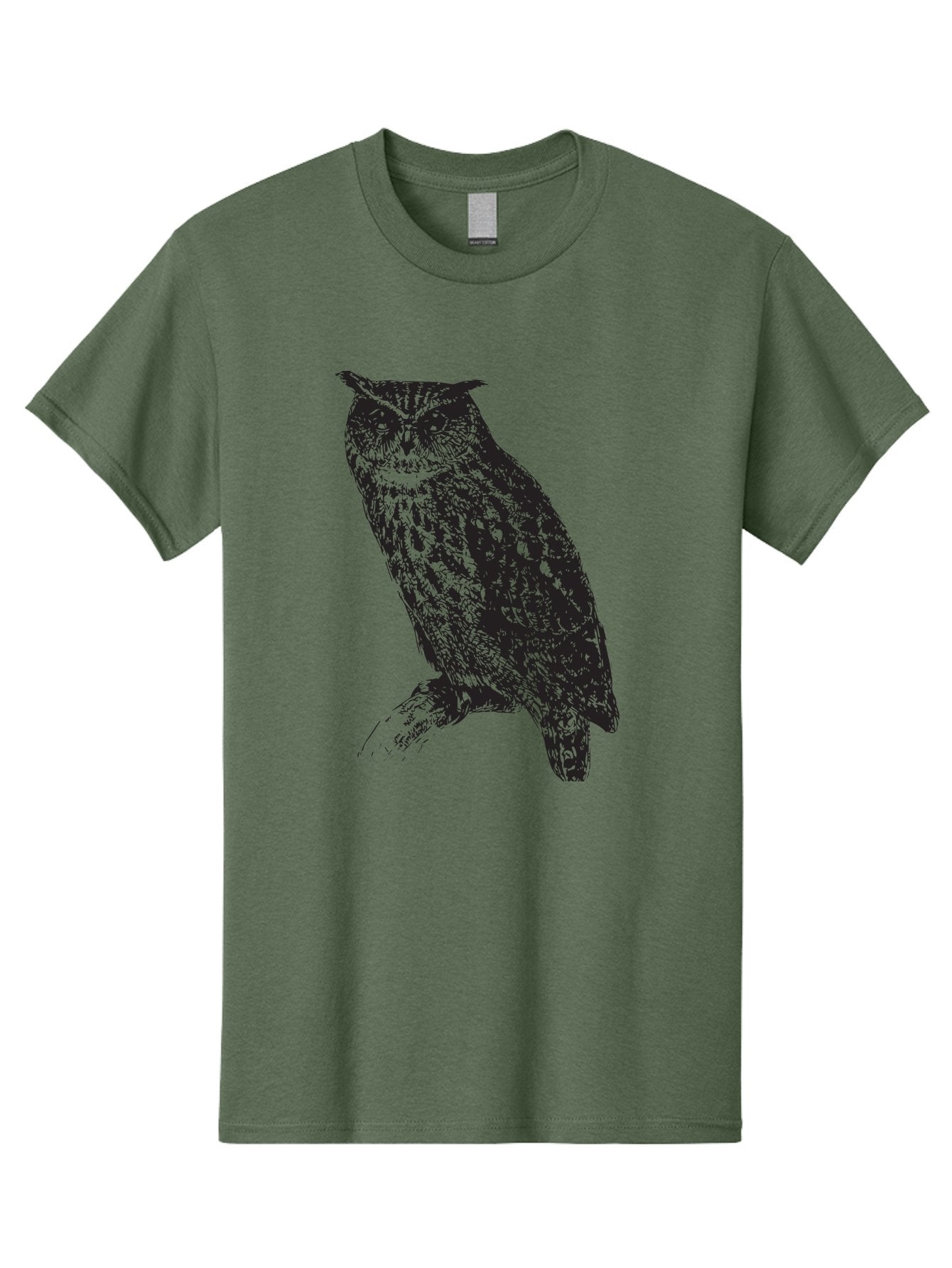 Owl Men'S Graphic Tee, 100% Cotton, Comfortable Casual Summer Wear, Machine Washable, Owl Perched On Branch, Nocturnal Bird, Wise Eyes, Spotted Feathers, Mysterious Creature, Wildlife Art, Nature Illustration, Birdwatching, Aad921 11
