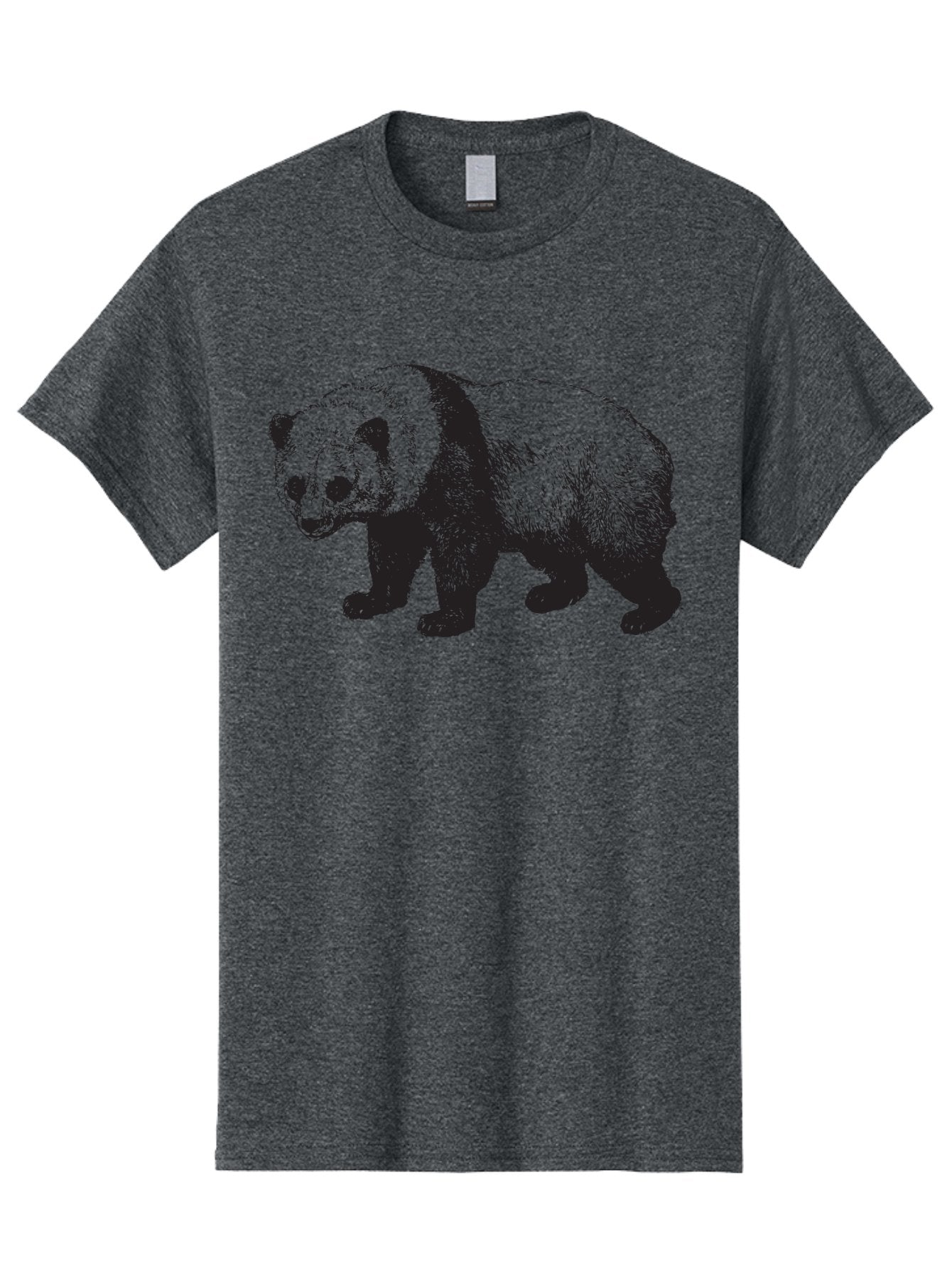 Panda Men'S Graphic Tee, 100% Cotton, Comfortable Casual Summer Wear, Machine Washable, Panda Bear, Black And White Panda, Wildlife Illustration, Cute Animal, Endangered Species, Conservation, Wild Animals, Graphic Art Aad922 10