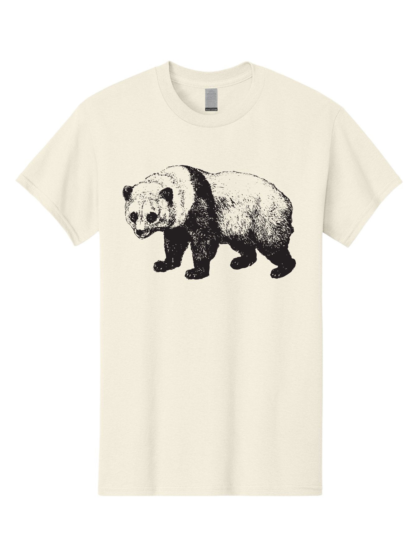 Panda Men'S Graphic Tee, 100% Cotton, Comfortable Casual Summer Wear, Machine Washable, Panda Bear, Black And White Panda, Wildlife Illustration, Cute Animal, Endangered Species, Conservation, Wild Animals, Graphic Art Aad922 13