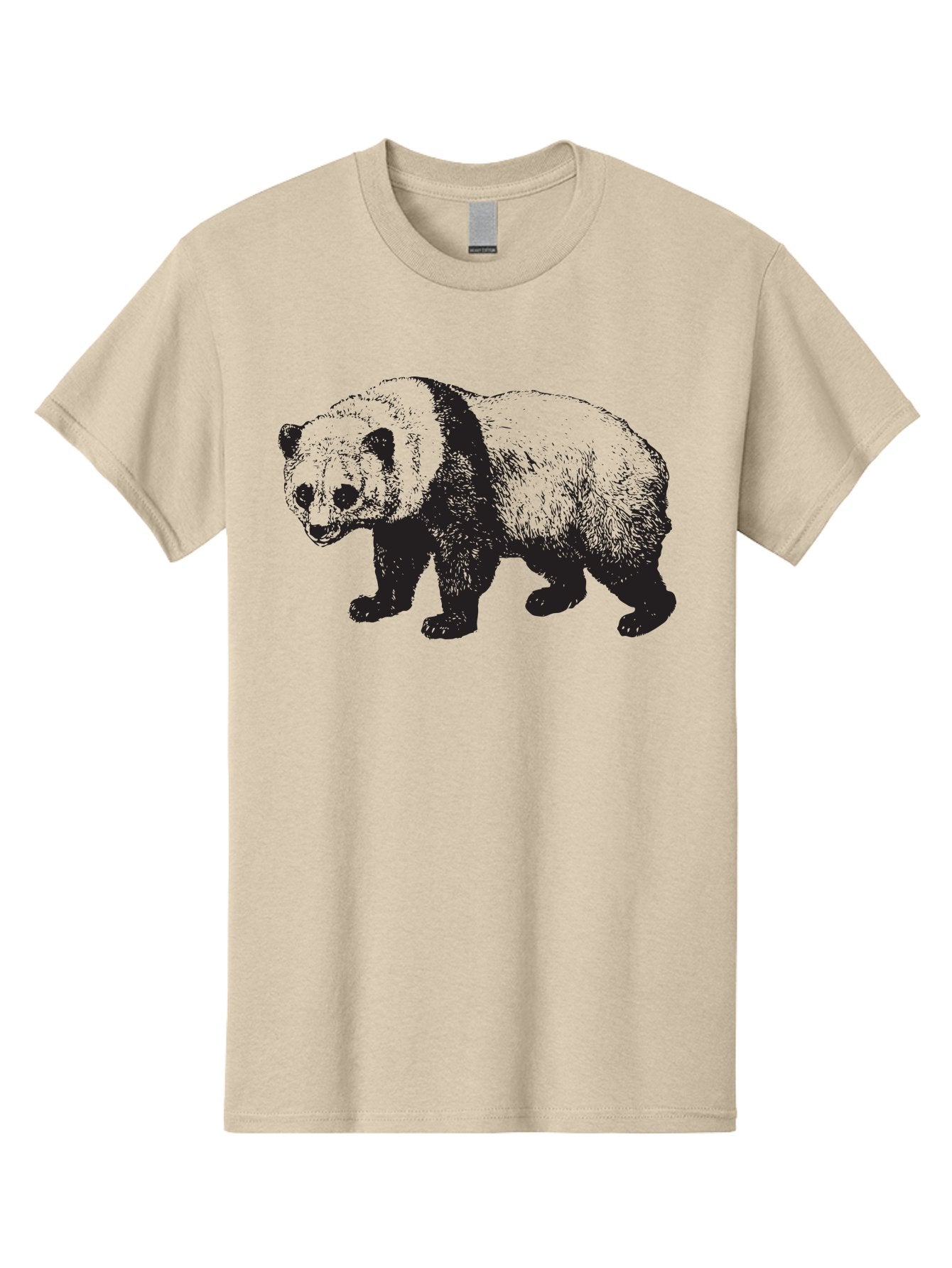 Panda Men'S Graphic Tee, 100% Cotton, Comfortable Casual Summer Wear, Machine Washable, Panda Bear, Black And White Panda, Wildlife Illustration, Cute Animal, Endangered Species, Conservation, Wild Animals, Graphic Art Aad922 14