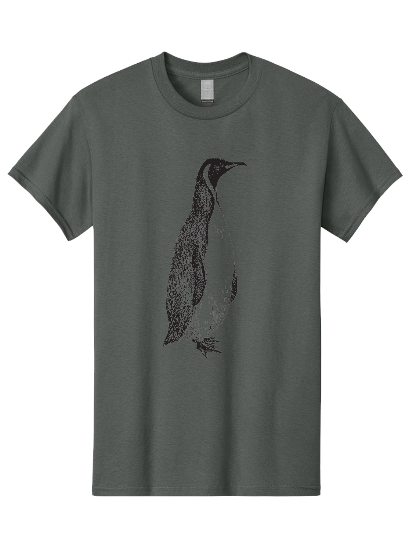 Penguin Men'S Graphic Tee, 100% Cotton, Comfortable Casual Summer Wear, Machine Washable, Penguin Illustration, Black And White Penguin, Detailed Artwork, Wildlife Graphic, Stylized Bird, Antarctic Bird, Tuxedo Bird, Flightless Bird, Aad924 21