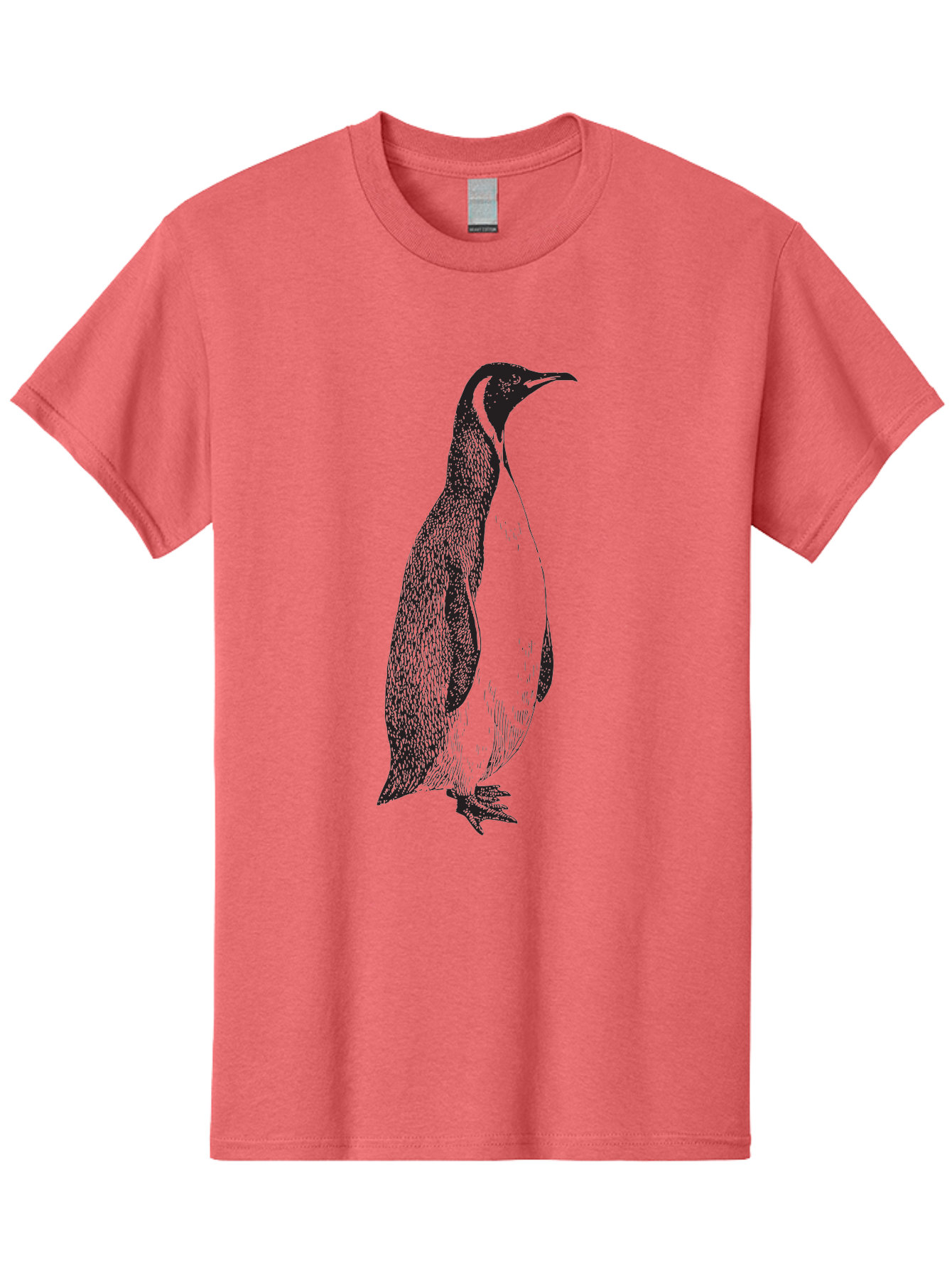 Penguin Men'S Graphic Tee, 100% Cotton, Comfortable Casual Summer Wear, Machine Washable, Penguin Illustration, Black And White Penguin, Detailed Artwork, Wildlife Graphic, Stylized Bird, Antarctic Bird, Tuxedo Bird, Flightless Bird, Aad924 29