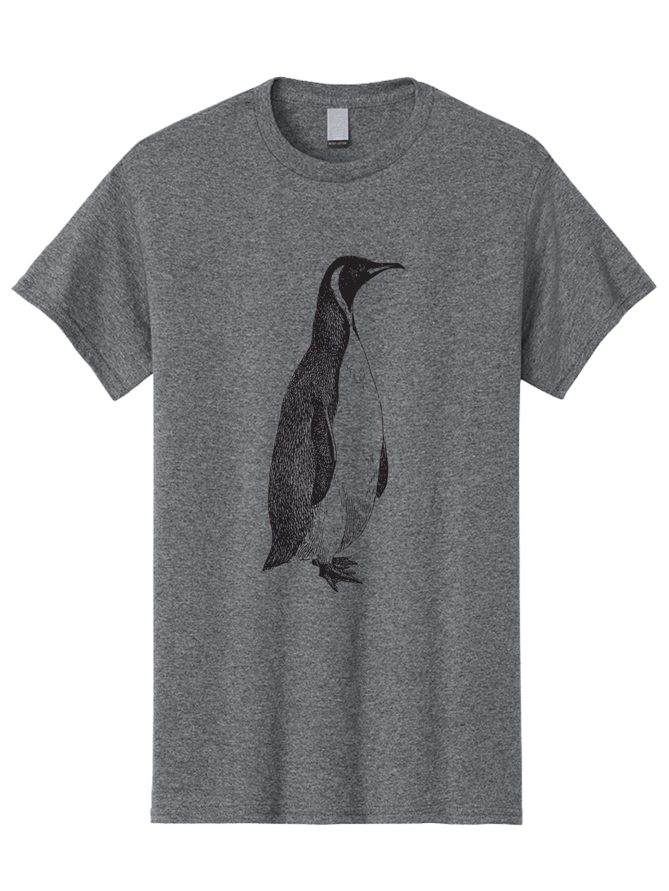 Penguin Men'S Graphic Tee, 100% Cotton, Comfortable Casual Summer Wear, Machine Washable, Penguin Illustration, Black And White Penguin, Detailed Artwork, Wildlife Graphic, Stylized Bird, Antarctic Bird, Tuxedo Bird, Flightless Bird, Aad924 10
