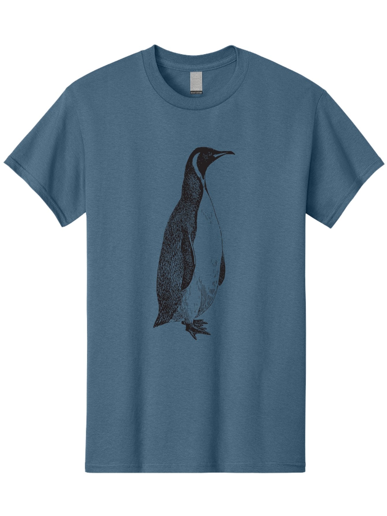 Penguin Men'S Graphic Tee, 100% Cotton, Comfortable Casual Summer Wear, Machine Washable, Penguin Illustration, Black And White Penguin, Detailed Artwork, Wildlife Graphic, Stylized Bird, Antarctic Bird, Tuxedo Bird, Flightless Bird, Aad924 6