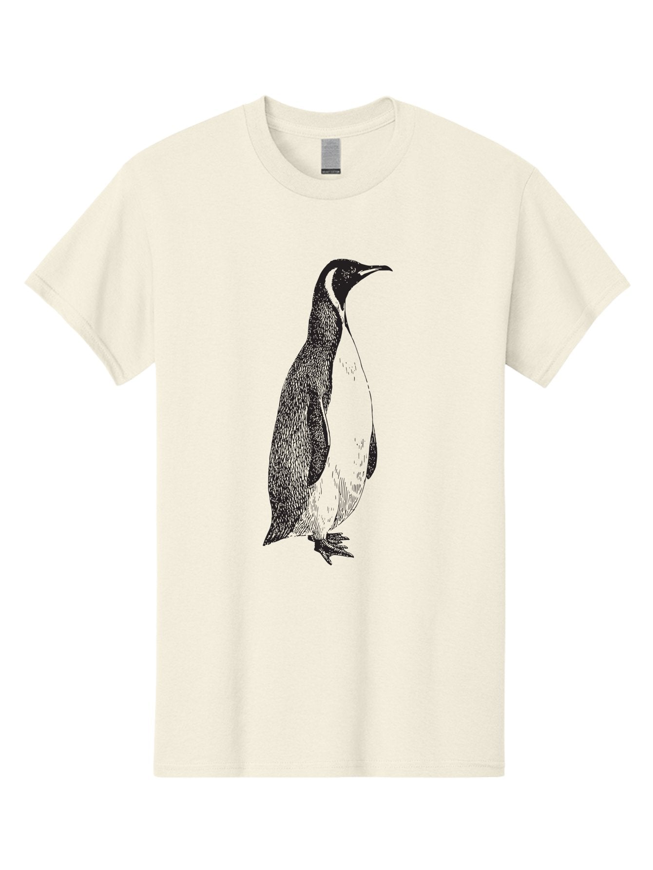 Penguin Men'S Graphic Tee, 100% Cotton, Comfortable Casual Summer Wear, Machine Washable, Penguin Illustration, Black And White Penguin, Detailed Artwork, Wildlife Graphic, Stylized Bird, Antarctic Bird, Tuxedo Bird, Flightless Bird, Aad924 7