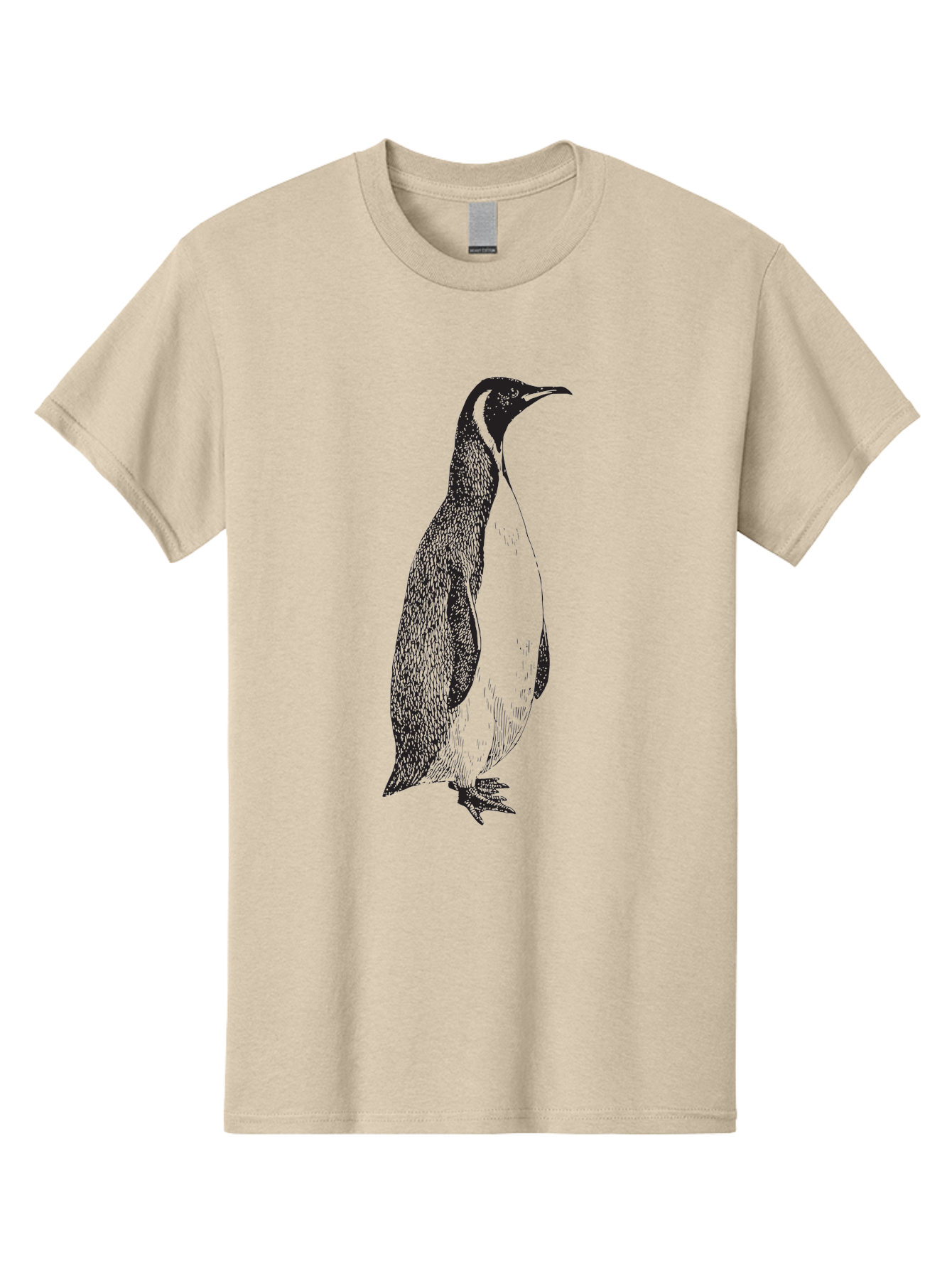 Penguin Men'S Graphic Tee, 100% Cotton, Comfortable Casual Summer Wear, Machine Washable, Penguin Illustration, Black And White Penguin, Detailed Artwork, Wildlife Graphic, Stylized Bird, Antarctic Bird, Tuxedo Bird, Flightless Bird, Aad924 11