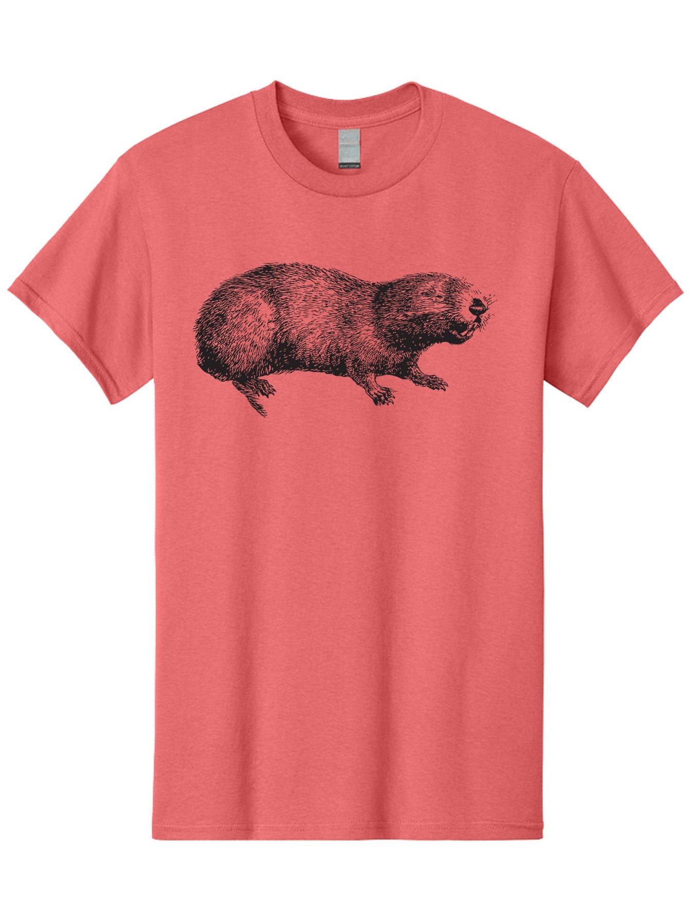 Platypus-1 Men'S Graphic Tee, 100% Cotton, Comfortable Casual Summer Wear, Machine Washable, Mole Animal, Wildlife, Underground Creature, Rodent, Illustration, Detailed Drawing, Small Mammal, Insectivorous Mammal, Furry Creature, Aad925