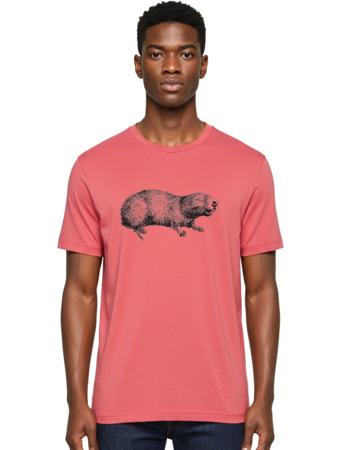 Platypus-1 Men'S Graphic Tee, 100% Cotton, Comfortable Casual Summer Wear, Machine Washable, Mole Animal, Wildlife, Underground Creature, Rodent, Illustration, Detailed Drawing, Small Mammal, Insectivorous Mammal, Furry Creature, Aad925 19