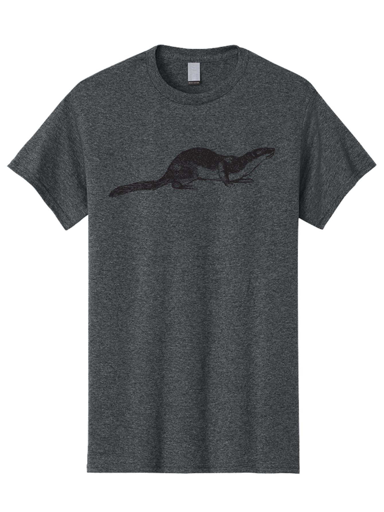 Platypus-2 Men'S Graphic Tee, 100% Cotton, Comfortable Casual Summer Wear, Machine Washable, Ink Illustration Of Otter, Wildlife Artwork, Detailed Animal Drawing, Otter In Motion, Aquatic Mammal, Wild Otter Aad926 15