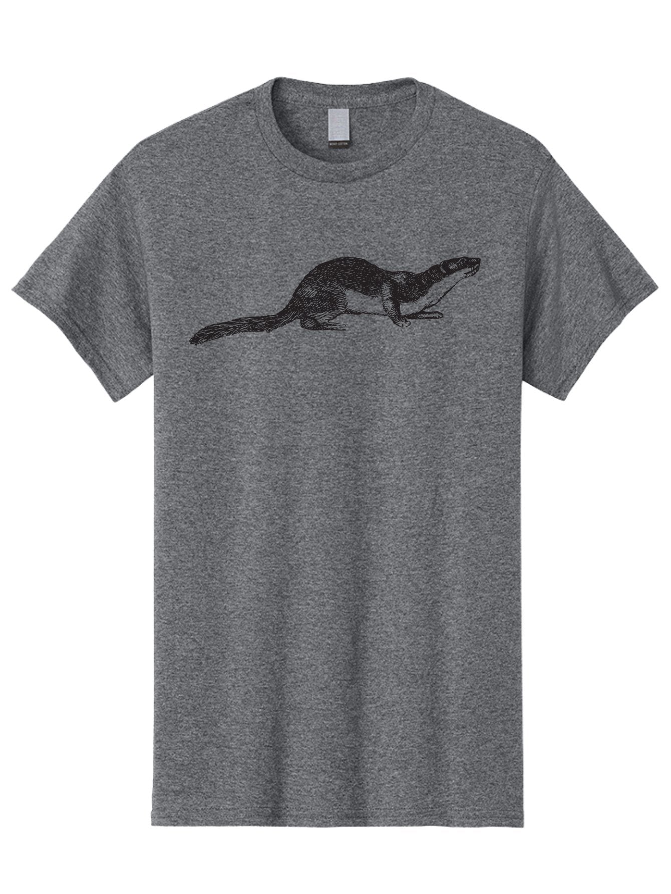 Platypus-2 Men'S Graphic Tee, 100% Cotton, Comfortable Casual Summer Wear, Machine Washable, Ink Illustration Of Otter, Wildlife Artwork, Detailed Animal Drawing, Otter In Motion, Aquatic Mammal, Wild Otter Aad926 7
