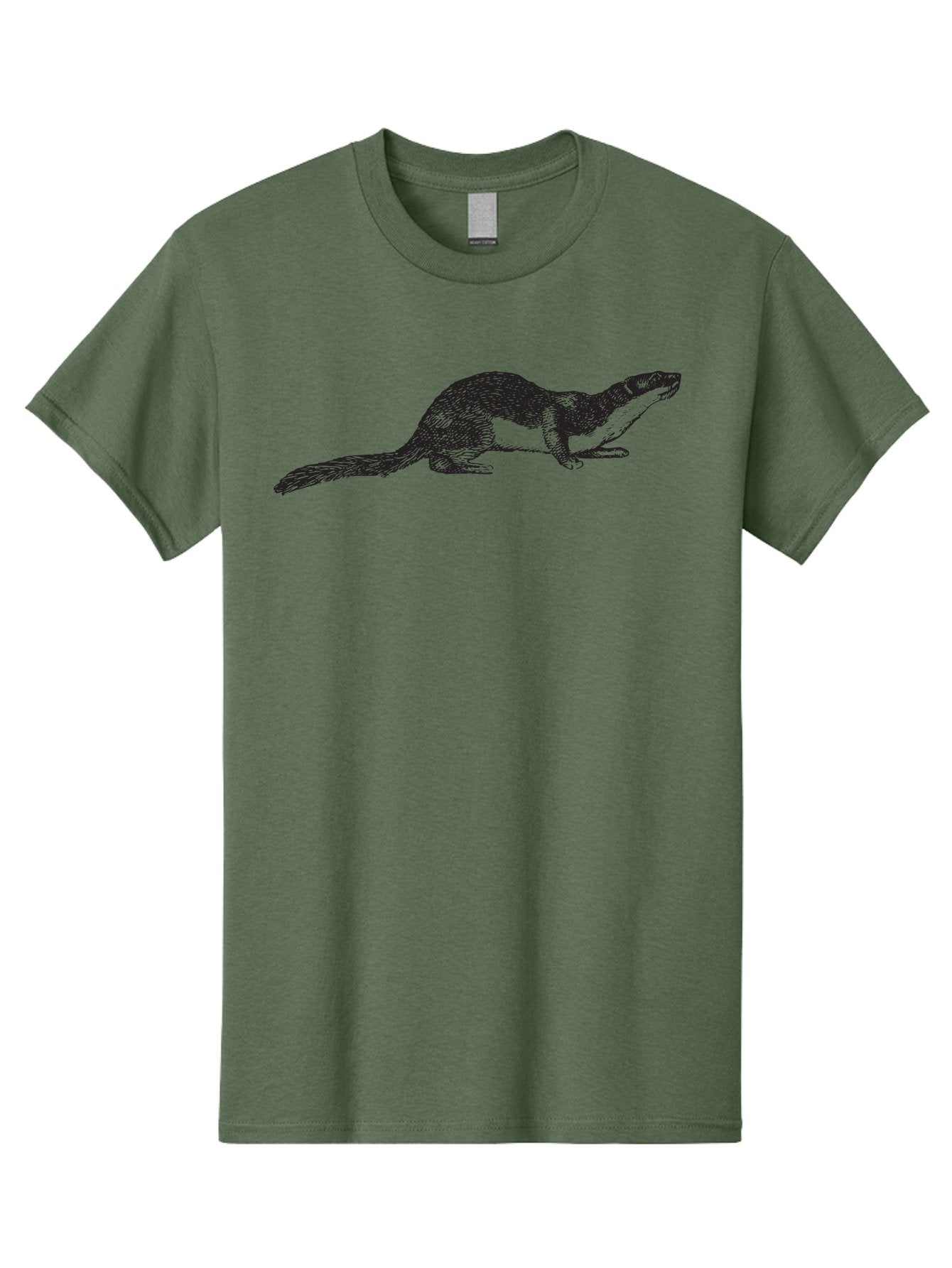 Platypus-2 Men'S Graphic Tee, 100% Cotton, Comfortable Casual Summer Wear, Machine Washable, Ink Illustration Of Otter, Wildlife Artwork, Detailed Animal Drawing, Otter In Motion, Aquatic Mammal, Wild Otter Aad926 6