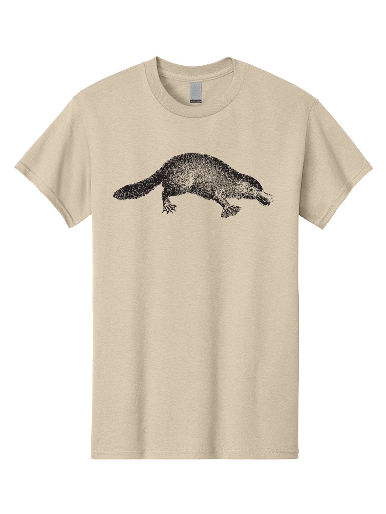 Platypus Men'S Graphic Tee, 100% Cotton, Comfortable Casual Summer Wear, Machine Washable, Platypus Illustration, Duck-Billed Animal, Unique Creature, Wildlife Art, Animal Drawing, Egg-Laying Mammal, Australian Wildlife Aad927 3
