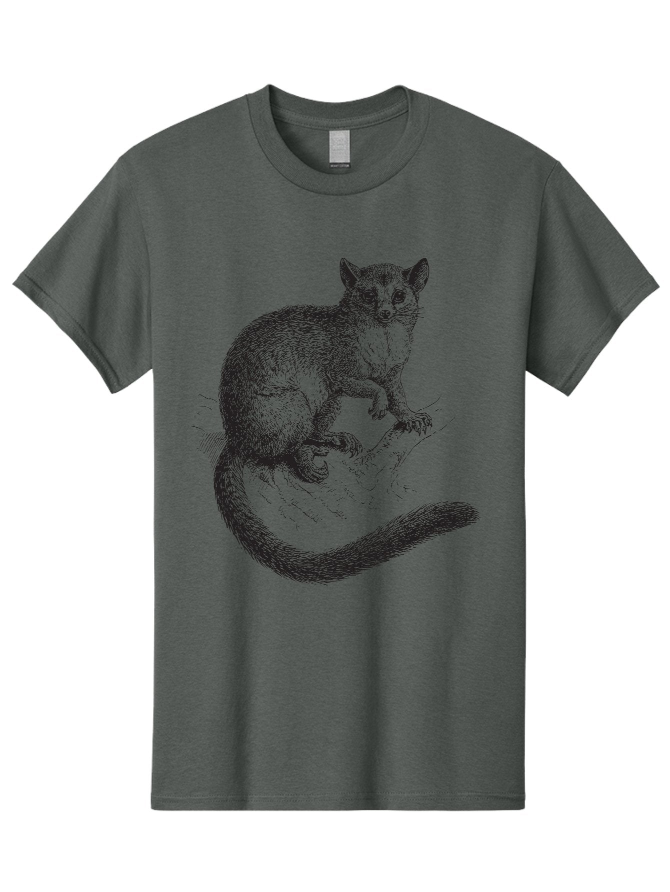 Possum Men'S Graphic Tee, 100% Cotton, Comfortable Casual Summer Wear, Machine Washable, Opossum On Log, Marsupial, Wildlife, Animal Illustration, Forest Creature, Wild Animal, Australian Fauna, Detailed Artwork Aad928 5