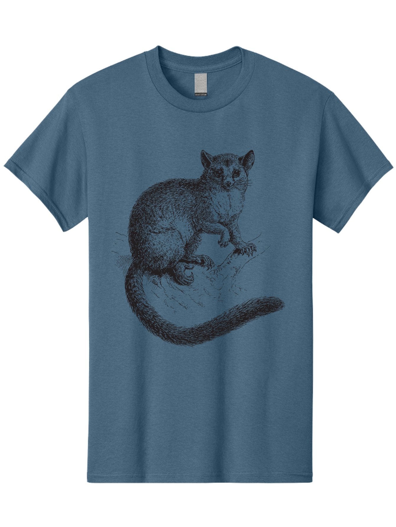 Possum Men'S Graphic Tee, 100% Cotton, Comfortable Casual Summer Wear, Machine Washable, Opossum On Log, Marsupial, Wildlife, Animal Illustration, Forest Creature, Wild Animal, Australian Fauna, Detailed Artwork Aad928 11