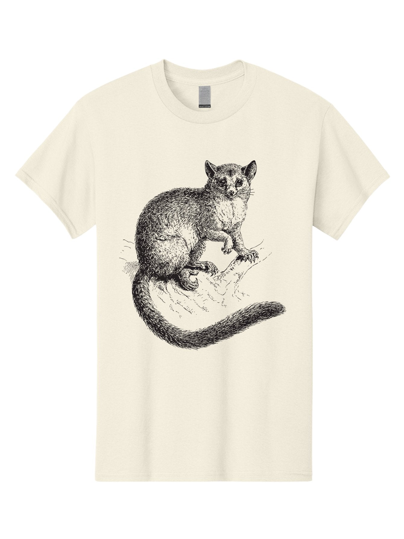 Possum Men'S Graphic Tee, 100% Cotton, Comfortable Casual Summer Wear, Machine Washable, Opossum On Log, Marsupial, Wildlife, Animal Illustration, Forest Creature, Wild Animal, Australian Fauna, Detailed Artwork Aad928 13