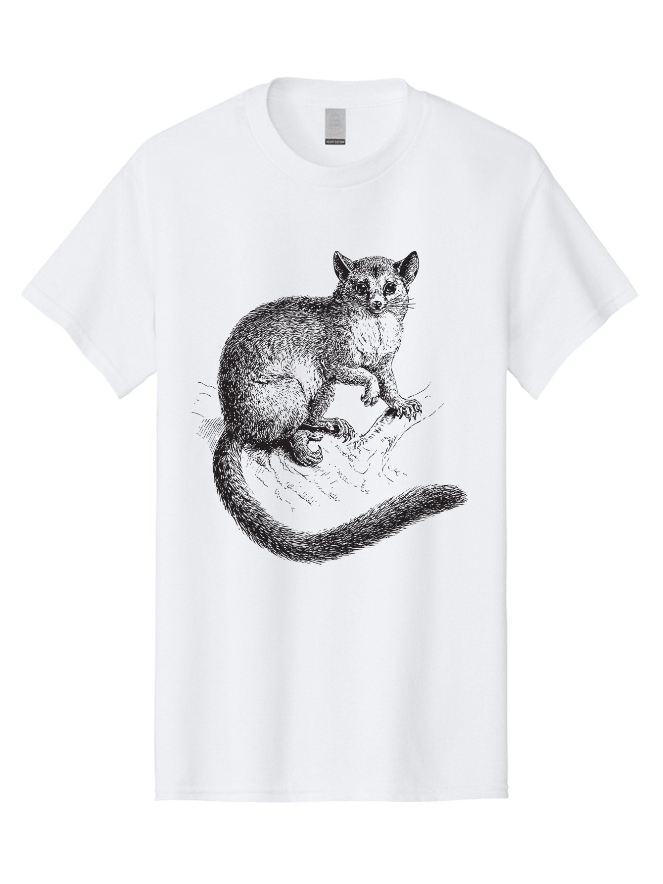 Possum Men'S Graphic Tee, 100% Cotton, Comfortable Casual Summer Wear, Machine Washable, Opossum On Log, Marsupial, Wildlife, Animal Illustration, Forest Creature, Wild Animal, Australian Fauna, Detailed Artwork Aad928 12
