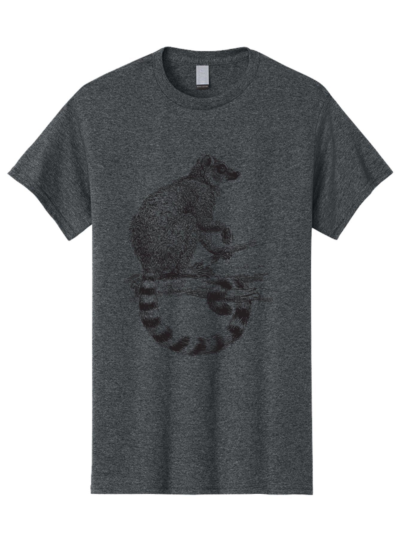 Raccoon-3 Men'S Graphic Tee, 100% Cotton, Comfortable Casual Summer Wear, Machine Washable, Raccoon On A Branch, Wildlife Illustration, Animal Art, Forest Creature, Cute Mammal, Ring-Tailed Animal, Tree Dweller, Wildlife Graphic Aad932 10