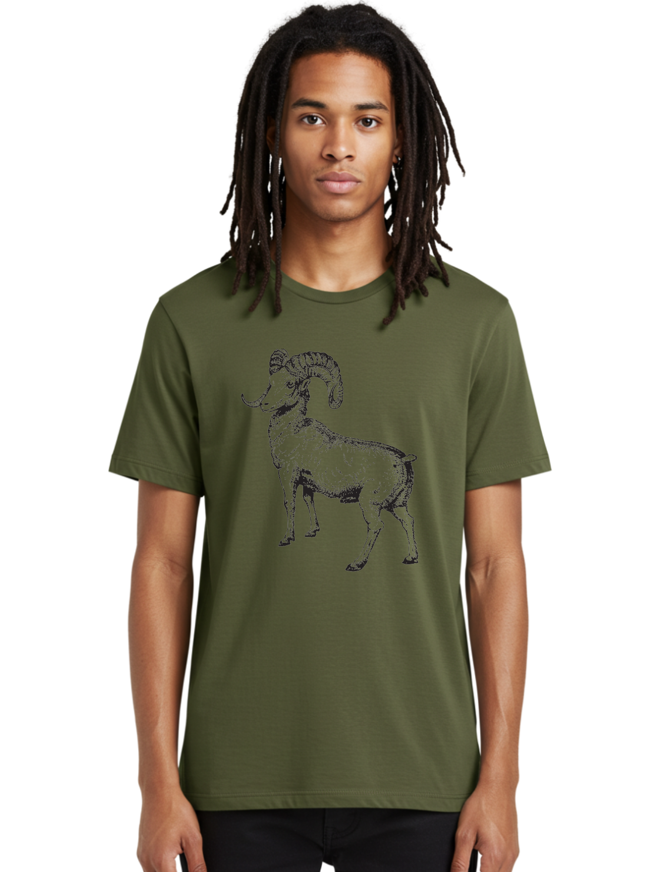 Ram Men'S Graphic Tee, 100% Cotton, Comfortable Casual Summer Wear, Machine Washable, Large Ram, Curved Horns, Wild Animal, Livestock, Farm Animal, Strong, Majestic, Nature, Wildlife, Outdoors, Rugged Aad934 22