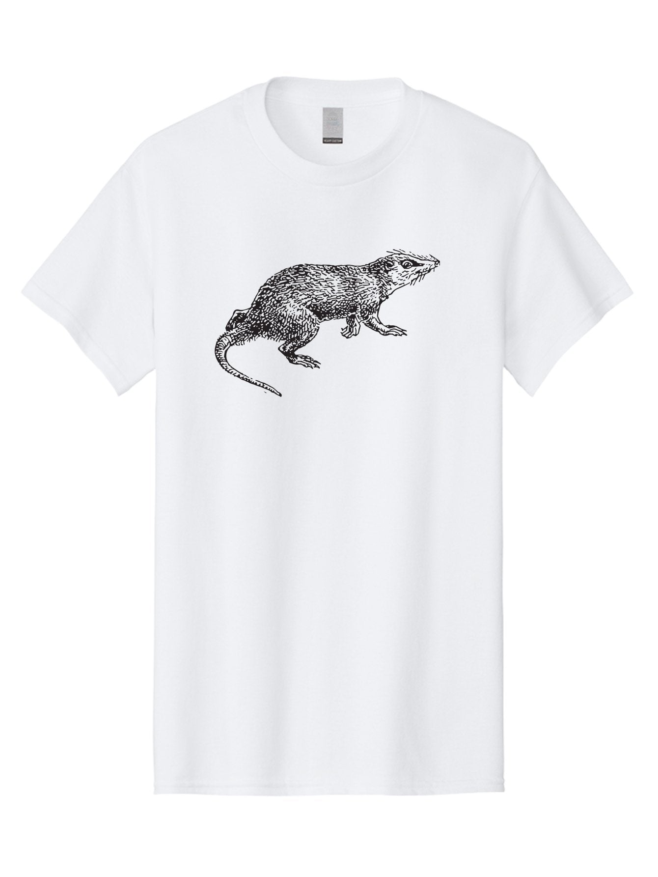Rat-Illustration-1 Men'S Graphic Tee, 100% Cotton, Comfortable Casual Summer Wear, Machine Washable, Rat, Rodent, Animal, Mammal, Wildlife, Furry Creature, Rodentia, Small Mammal, Whiskers, Illustration, Sketch, Monochrome, Texture, Aad936 12