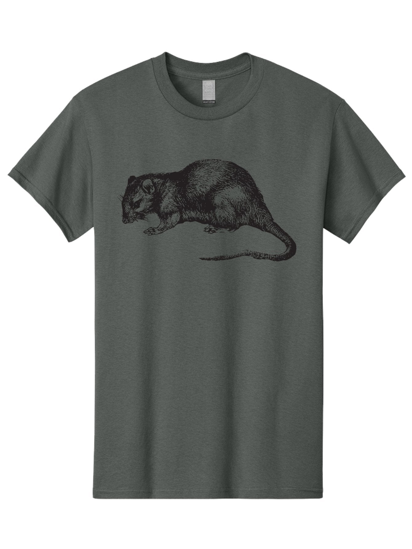 Rat Men'S Graphic Tee, 100% Cotton, Comfortable Casual Summer Wear, Machine Washable, Detailed Rat Illustration, Rodent Artwork, Realistic Animal Drawing, Textured Fur, Whiskers, Rodent Species, Wildlife Art Aad938 8