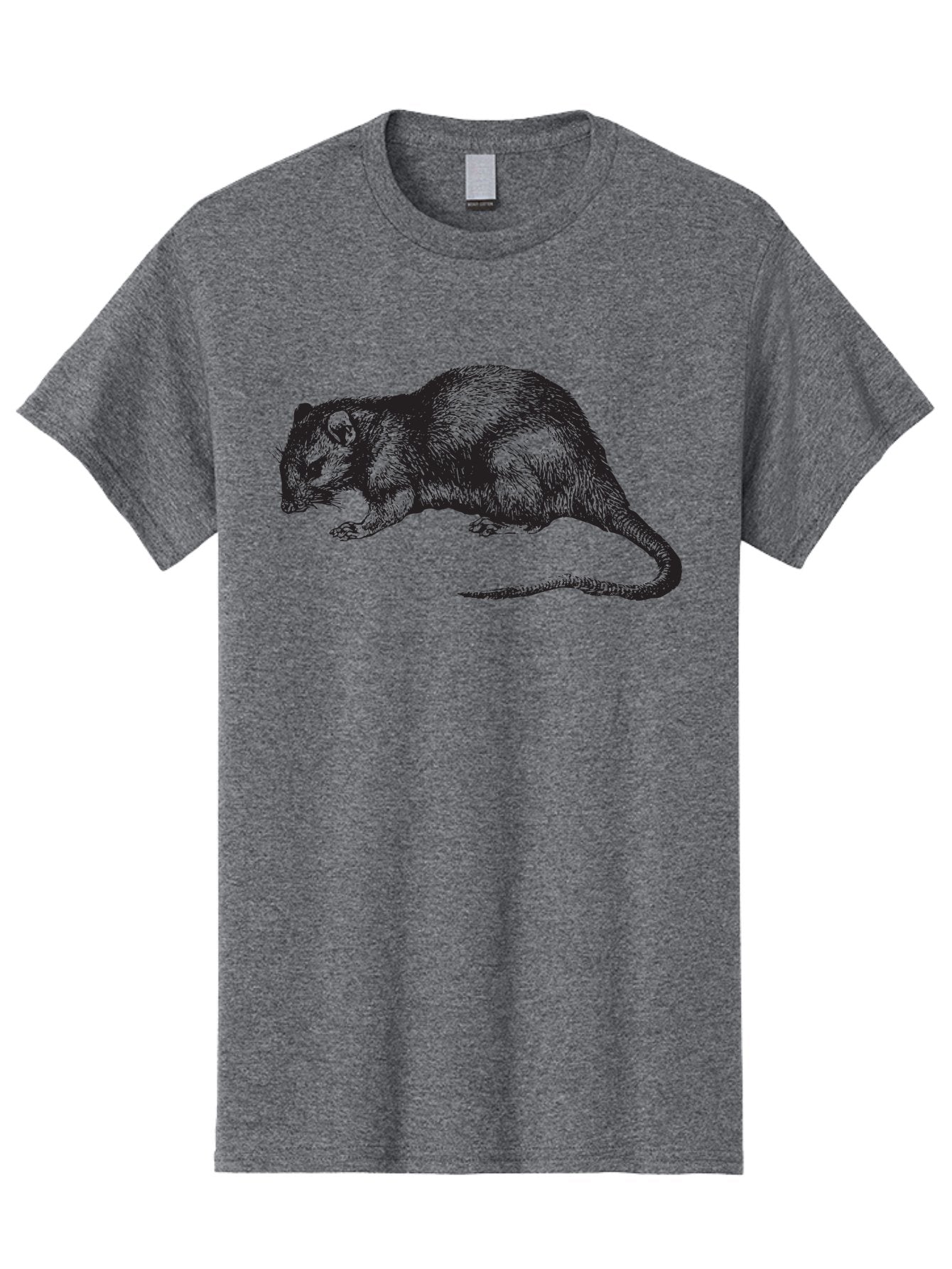 Rat Men'S Graphic Tee, 100% Cotton, Comfortable Casual Summer Wear, Machine Washable, Detailed Rat Illustration, Rodent Artwork, Realistic Animal Drawing, Textured Fur, Whiskers, Rodent Species, Wildlife Art Aad938 5