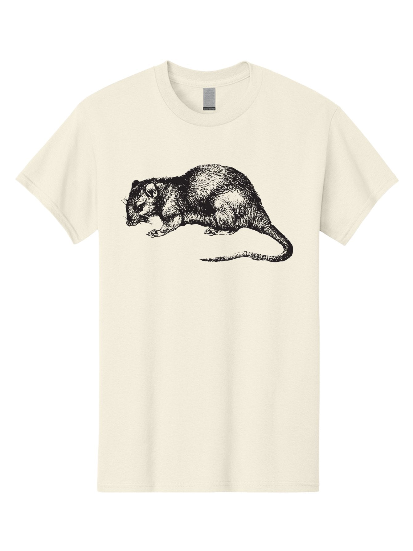 Rat Men'S Graphic Tee, 100% Cotton, Comfortable Casual Summer Wear, Machine Washable, Detailed Rat Illustration, Rodent Artwork, Realistic Animal Drawing, Textured Fur, Whiskers, Rodent Species, Wildlife Art Aad938 15