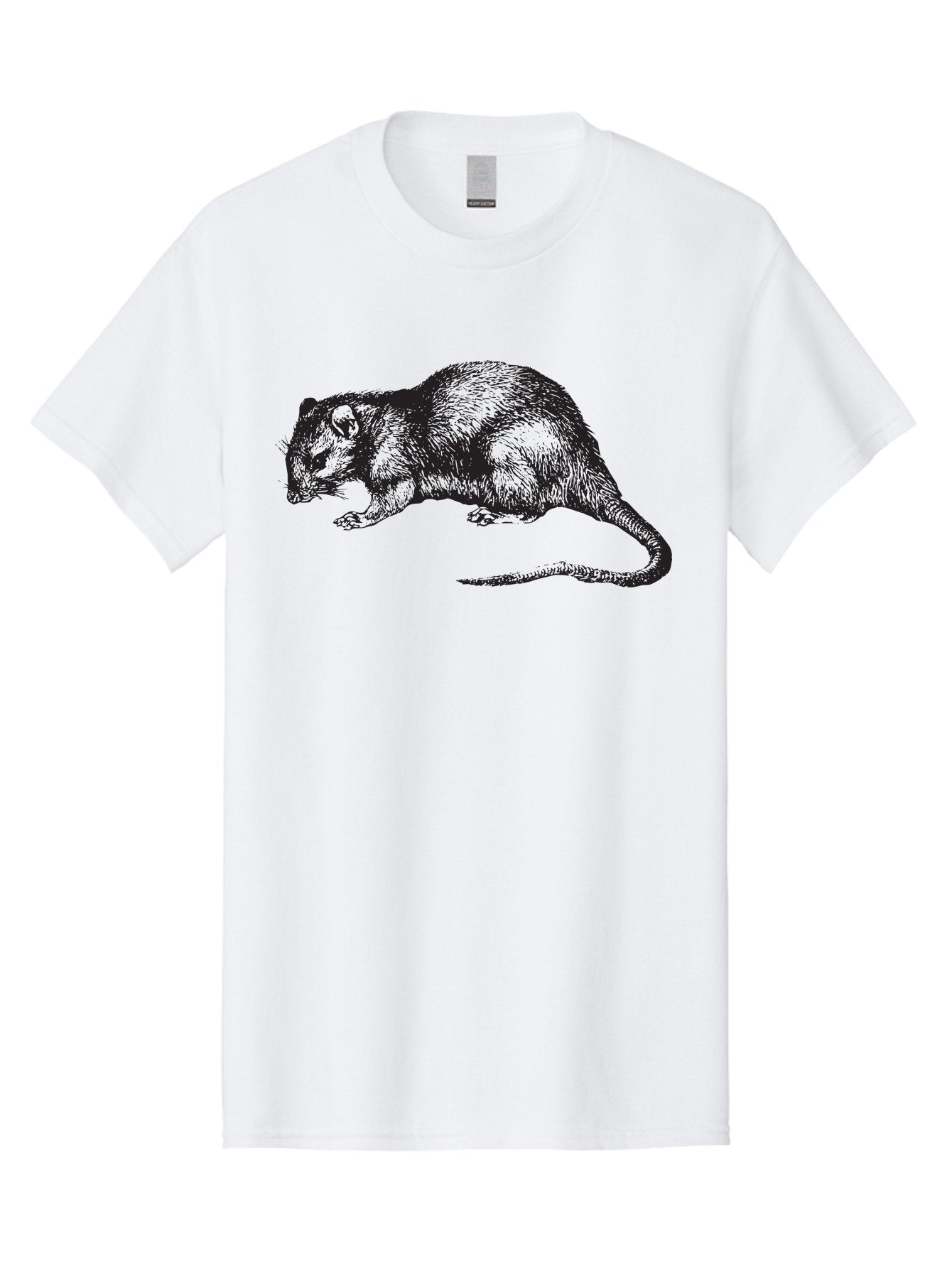 Rat Men'S Graphic Tee, 100% Cotton, Comfortable Casual Summer Wear, Machine Washable, Detailed Rat Illustration, Rodent Artwork, Realistic Animal Drawing, Textured Fur, Whiskers, Rodent Species, Wildlife Art Aad938 9