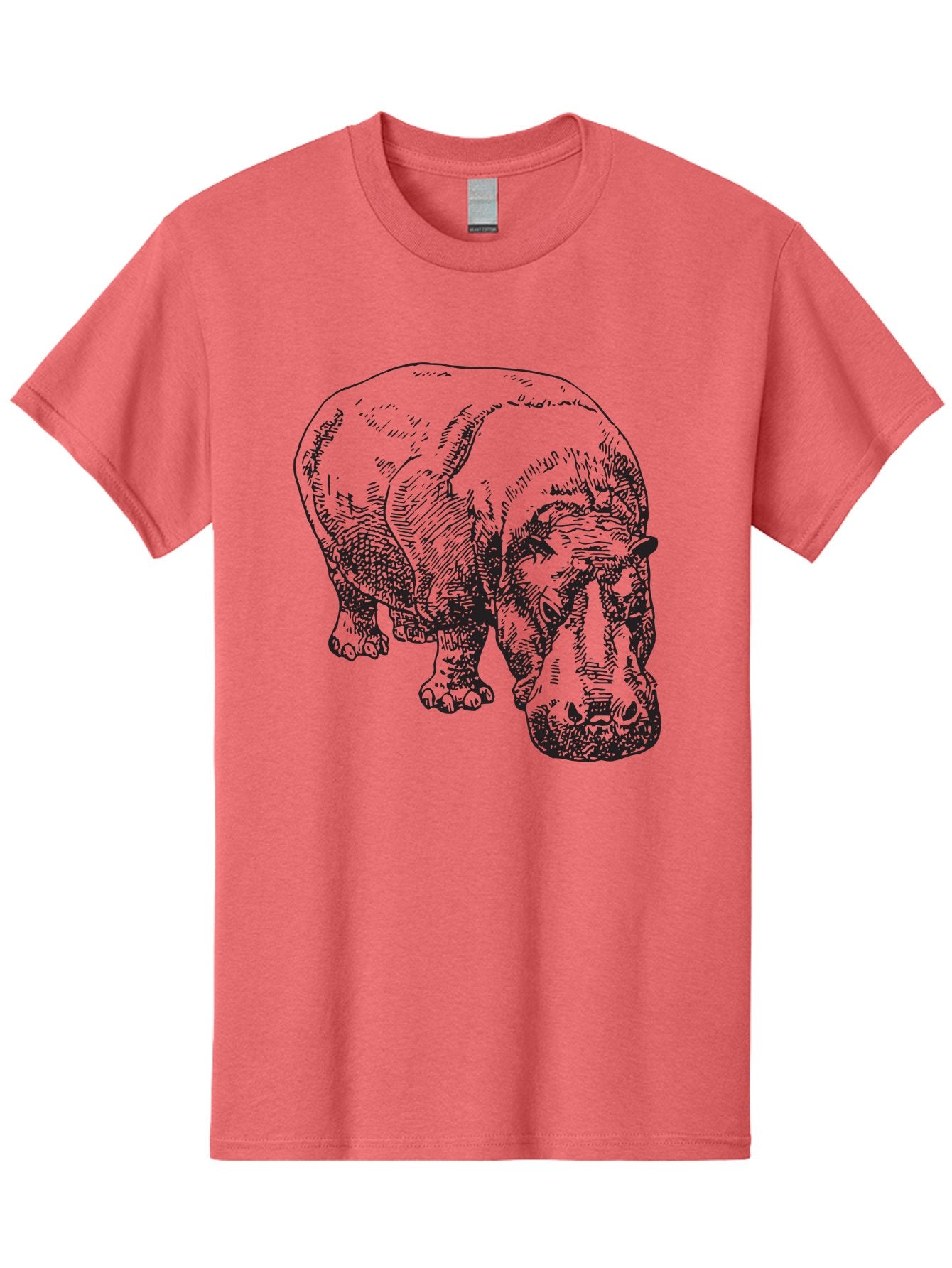 Rhinoceros-1 Men'S Graphic Tee, 100% Cotton, Comfortable Casual Summer Wear, Machine Washable, Rhinoceros Illustration, Detailed Drawing, Wildlife Art, Black And Green, Rhino Portrait, Wild Animal, Engraved Style, Nature Graphic, Animal Design Aad939