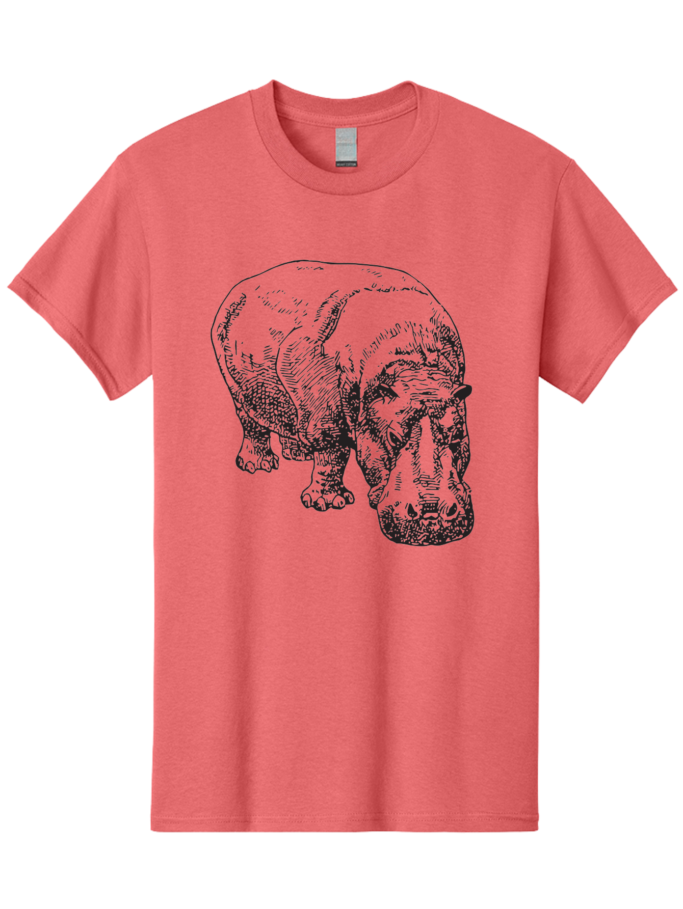 Rhinoceros-1 Men'S Graphic Tee, 100% Cotton, Comfortable Casual Summer Wear, Machine Washable, Rhinoceros Illustration, Detailed Drawing, Wildlife Art, Black And Green, Rhino Portrait, Wild Animal, Engraved Style, Nature Graphic, Animal Design Aad939 21