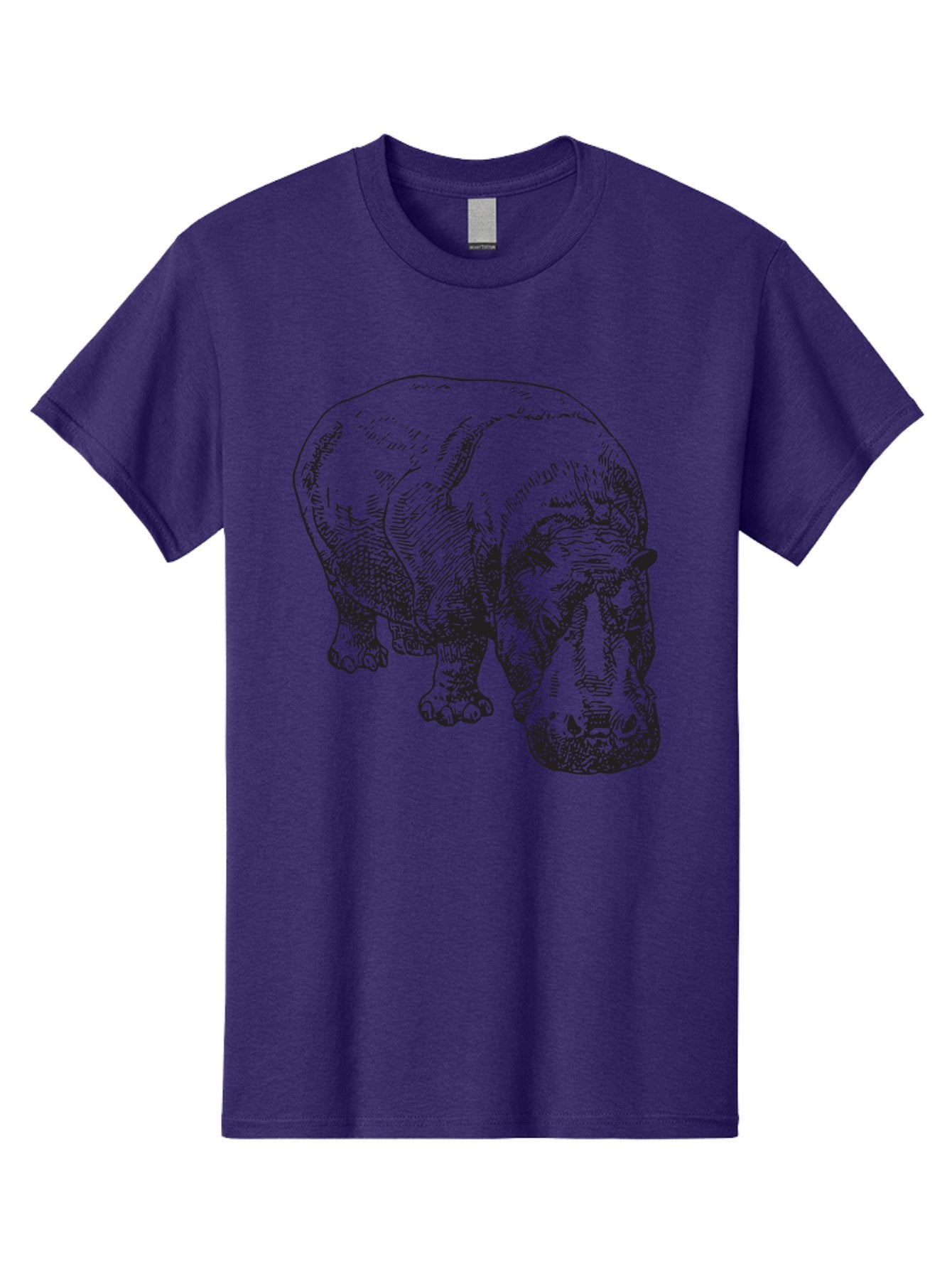 Rhinoceros-1 Men'S Graphic Tee, 100% Cotton, Comfortable Casual Summer Wear, Machine Washable, Rhinoceros Illustration, Detailed Drawing, Wildlife Art, Black And Green, Rhino Portrait, Wild Animal, Engraved Style, Nature Graphic, Animal Design Aad939 3